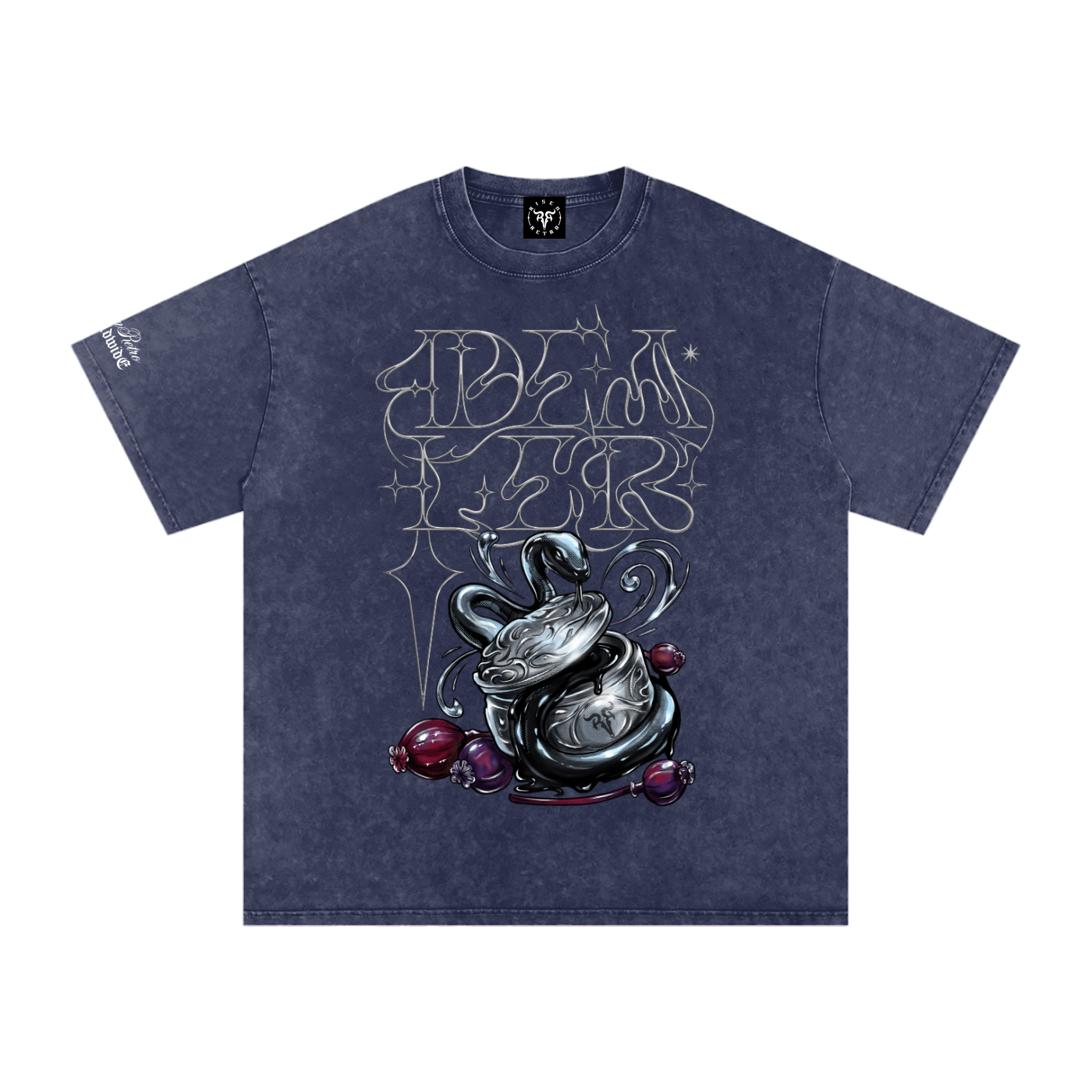 DEALER x RISEN RETRO Snow Washed Oversized Cotton T-Shirt