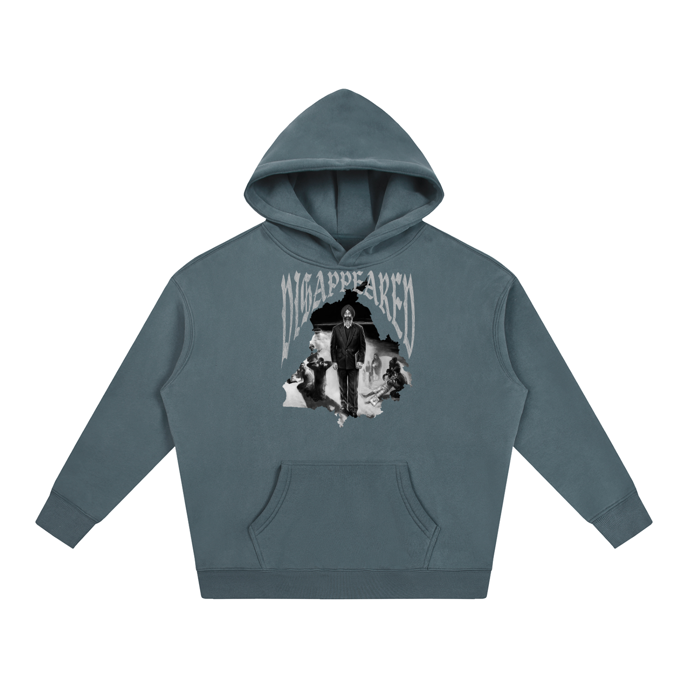 JASWANT SINGH KHALRA DISAPPEARED X RISEN RETRO Oversize Fleeced Hoodie