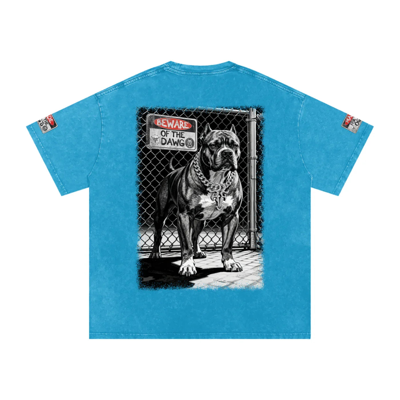 Attention au t-shirt oversize en coton délavé Dawg