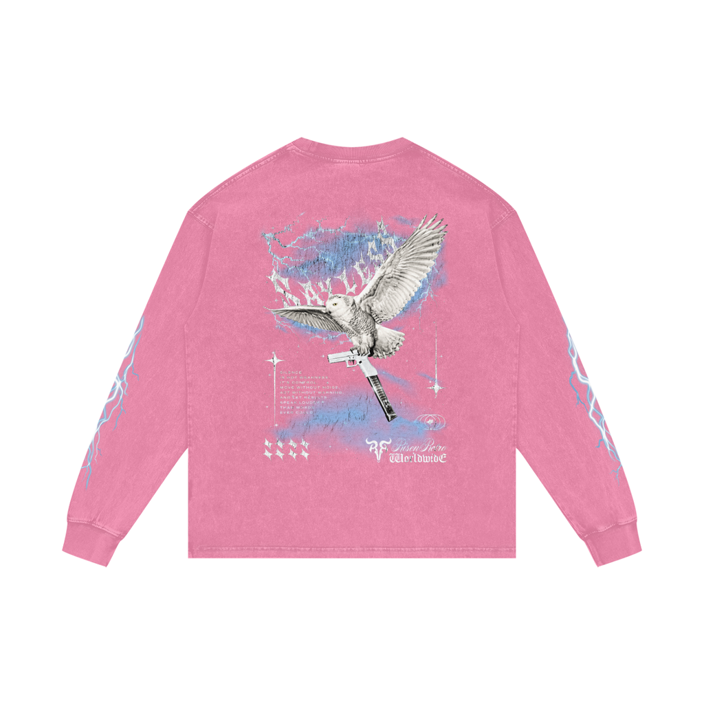 SAYLESS X RisenRetro Acid Wash Oversize Long Sleeve T-Shirt