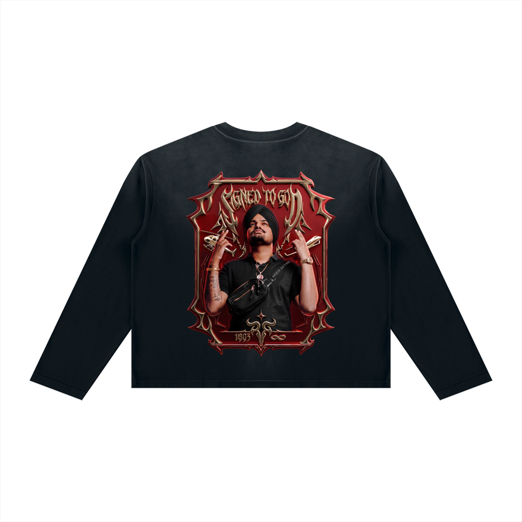 SIGNED TO GOD | SMW | RISENRETRO | Unisex Sunfade Boxy Long Sleeve T-Shirt
