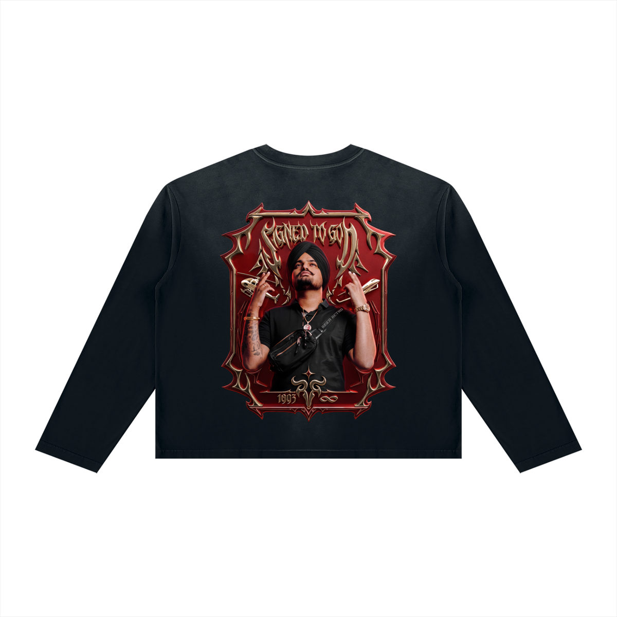 SIGNED TO GOD | SMW | RISENRETRO | Unisex Sunfade Boxy Long Sleeve T-Shirt