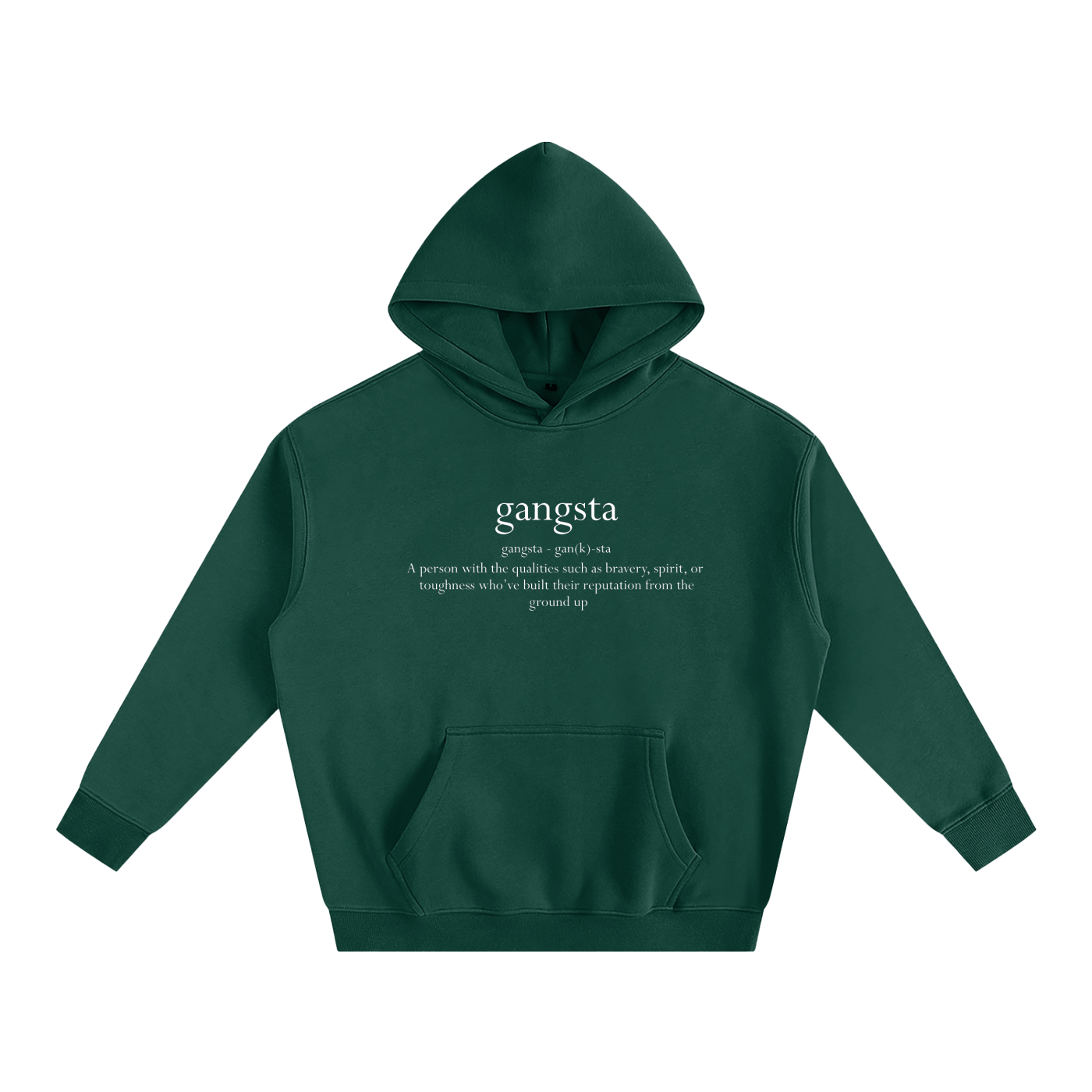 Gangsta Oversize Fleeced Hoodie