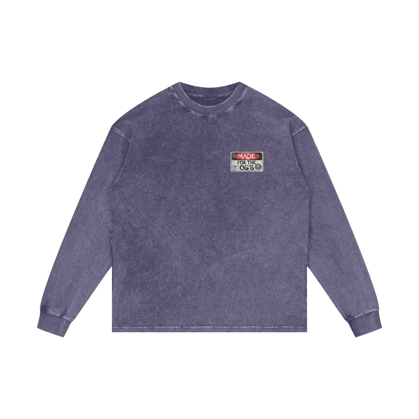 T-shirt à manches longues oversize délavé à l'acide pour les originaux