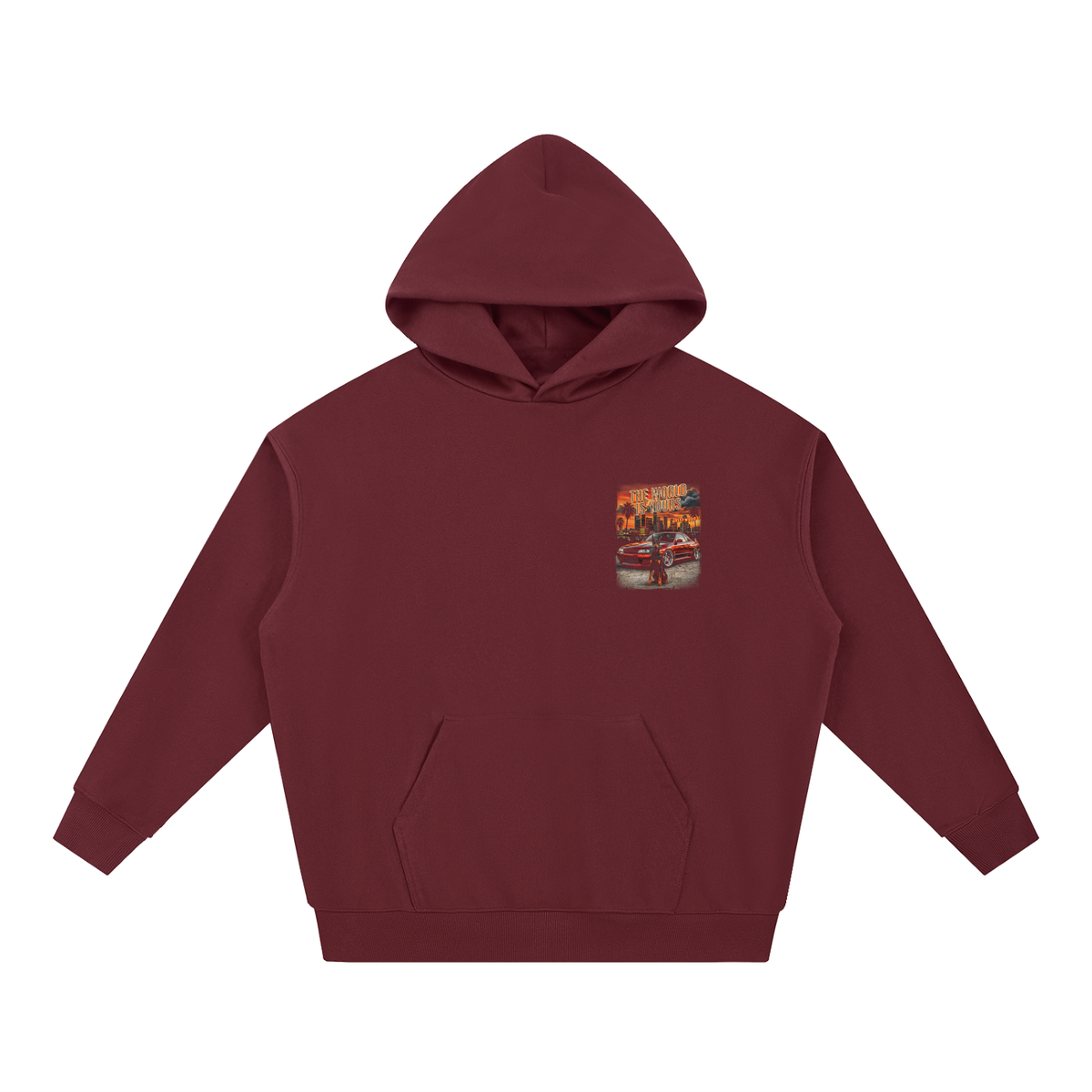 THE WORLD IS YOURS X RISENRETRO Essential Heavyweight Hoodie