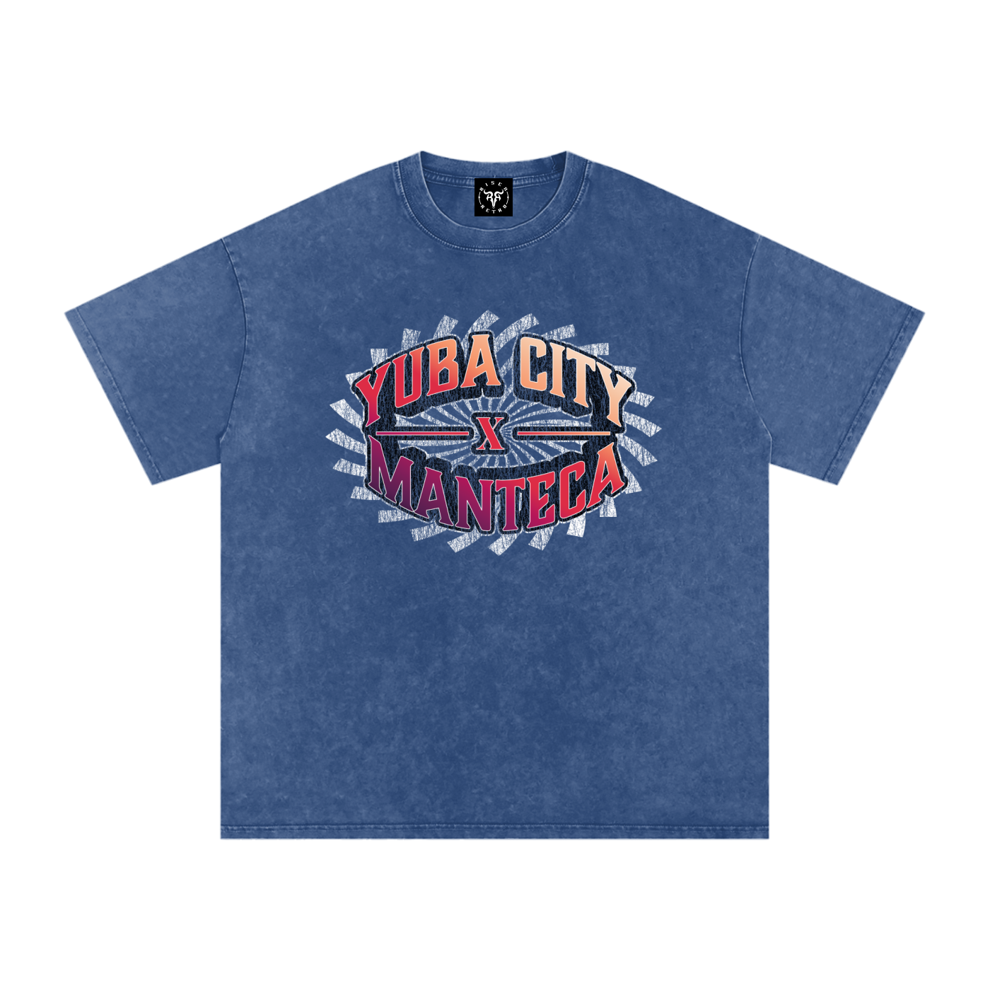 Yuba City to Manteca X Risen Retro Snow Washed Oversized Cotton T-Shirt