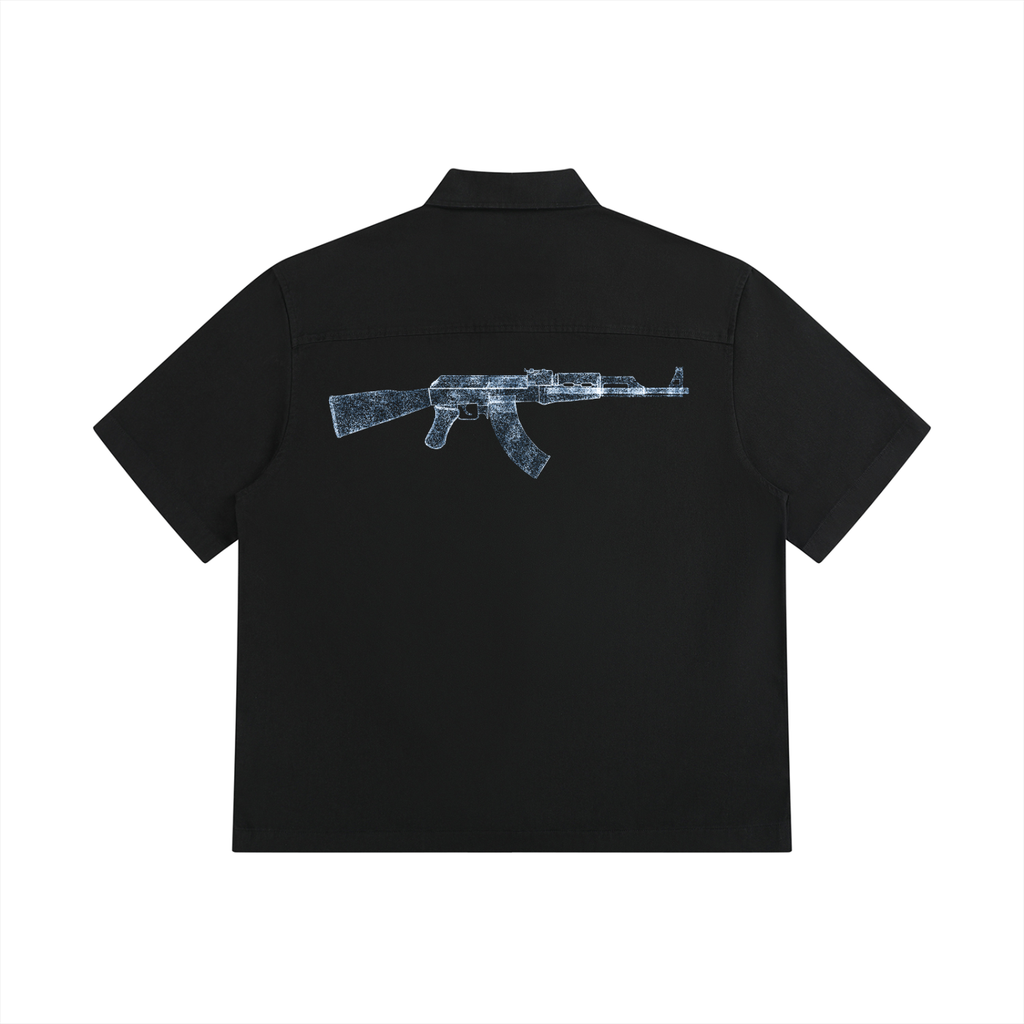 XRAY AK47 X RisenRetro Unisex Boxy Patch Pocket Short Sleeve Shirt