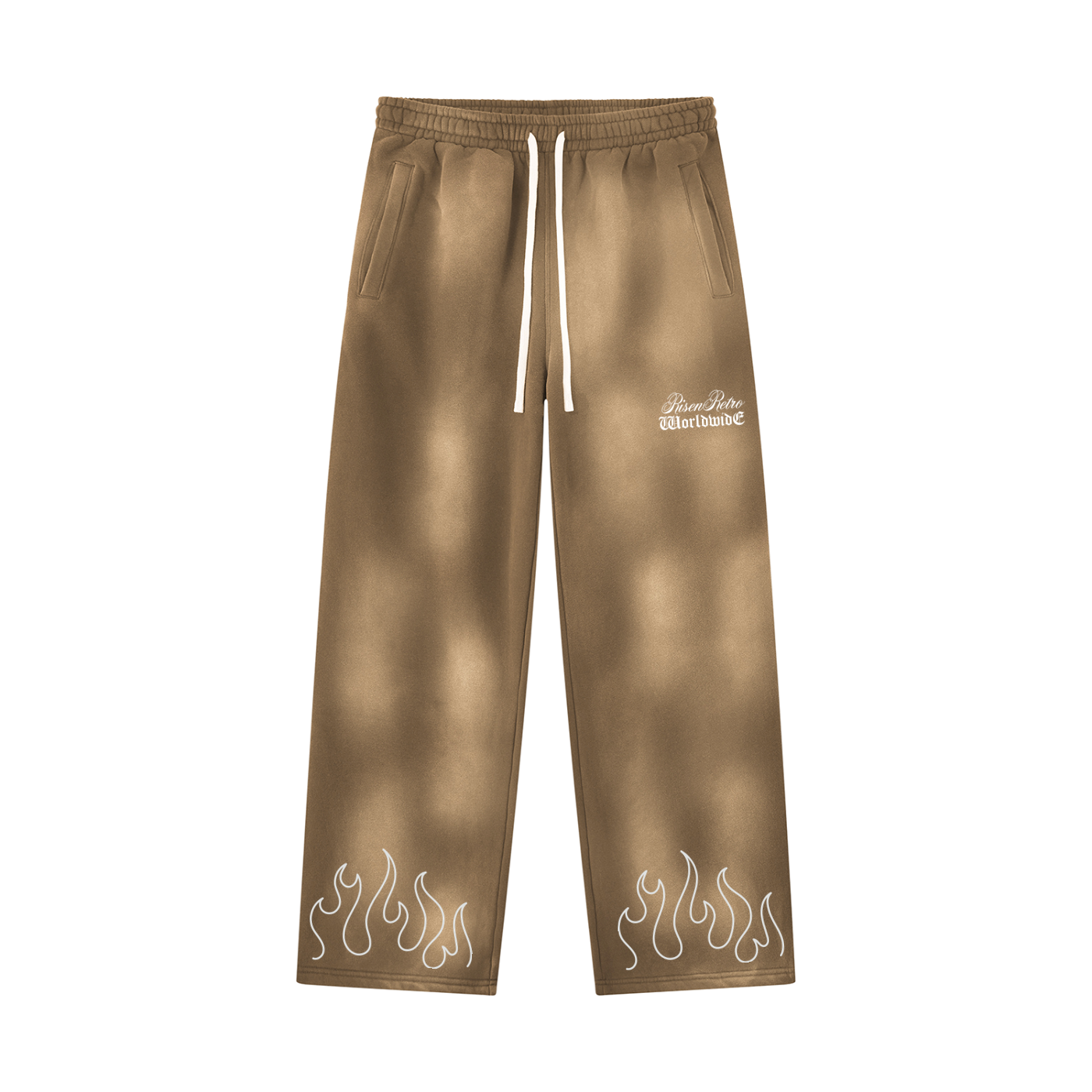 RISENRETRO® Sunfade Frayed Hoodie & Sweatpants Set