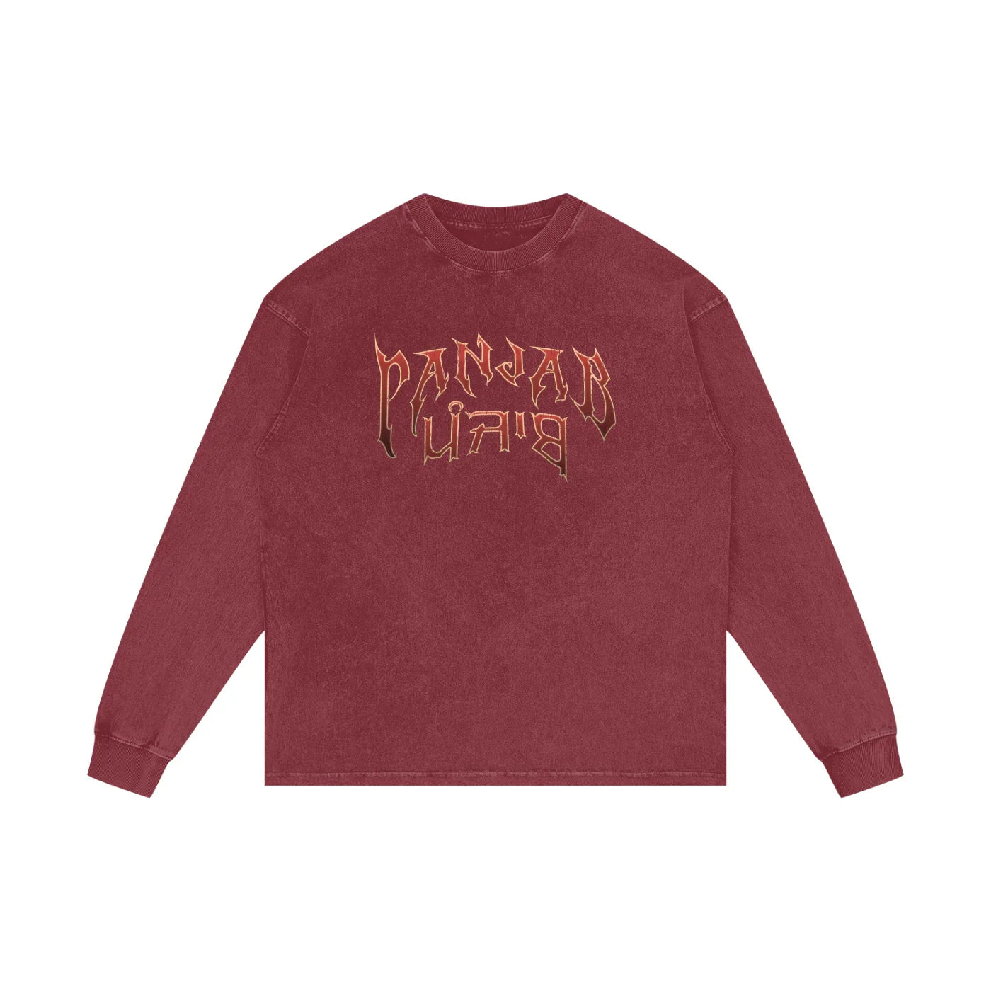Panjab Bloodline X RisenRetro Acid Wash Oversize Long Sleeve T-Shirt