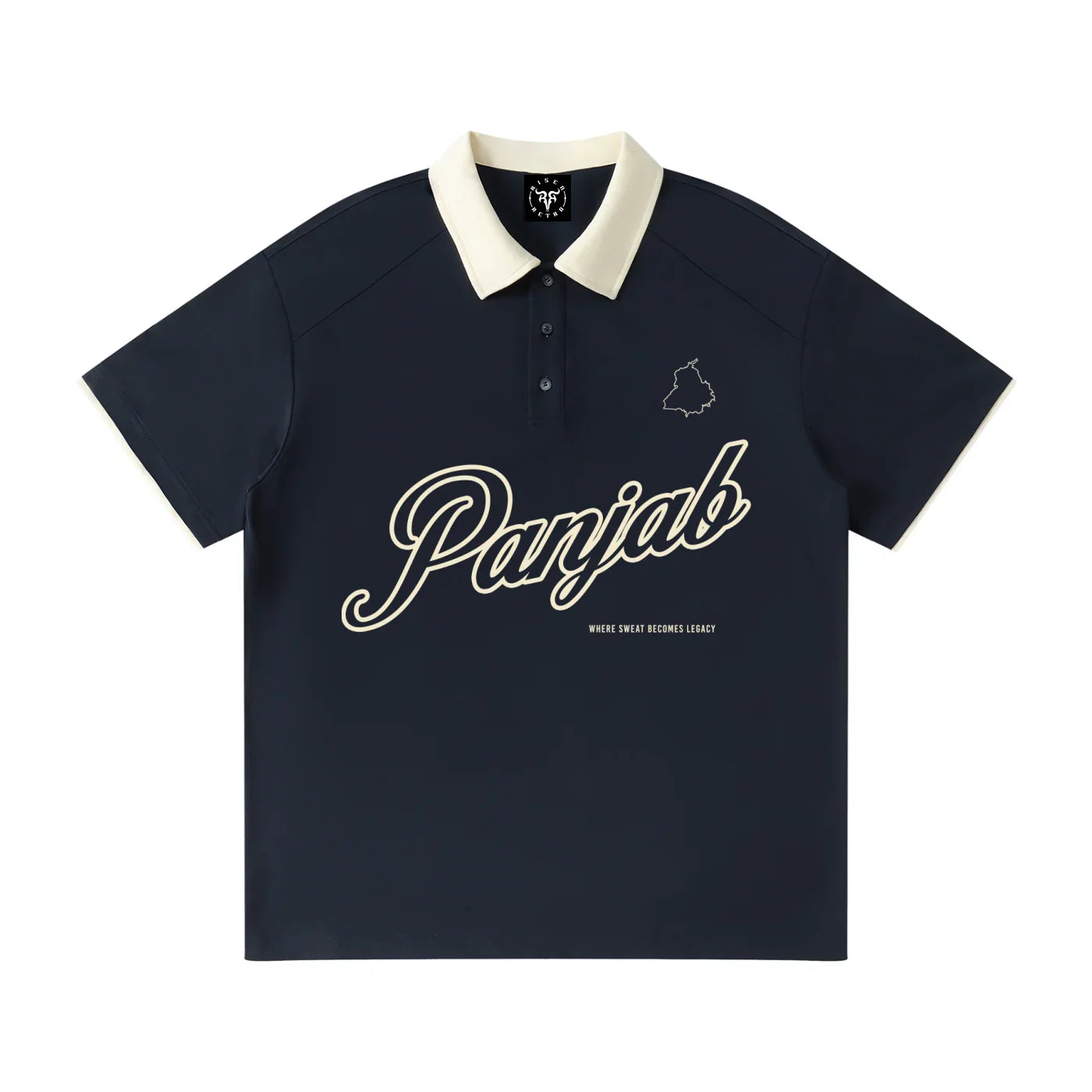 Panjab Legacy X RisenRetro Contrast Collar Raglan Polo Shirt