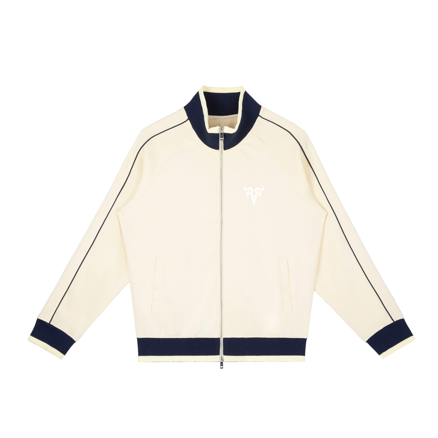 Risen Retro Color Block Raglan Sleeve Zip Track Jacket