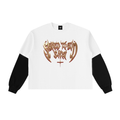 SMW | SIGNED TO GOD | Layered Contrast Sleeve Cotton T-Shirt