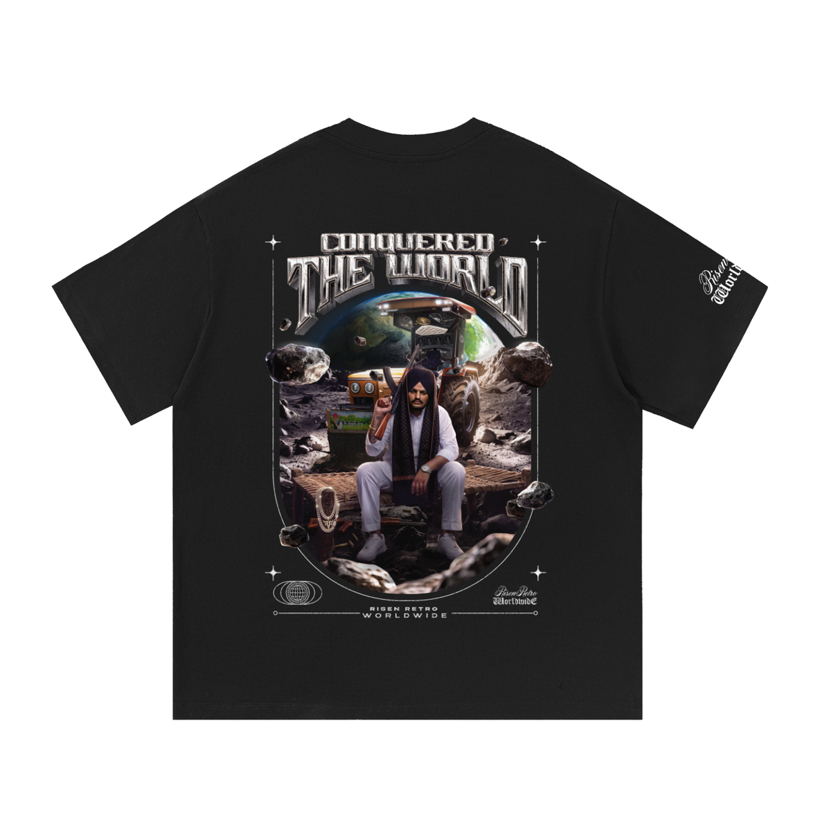 CONQUERED THE WORLD |  Essential Cotton T-Shirt | Sidhu Moose Wala