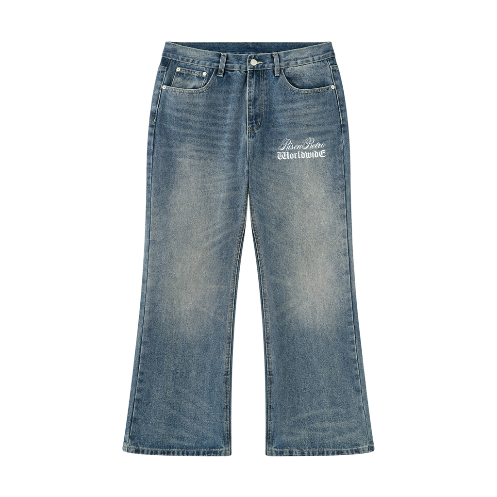 RISENRETRO | Men's Vintage Wash Denim Jeans