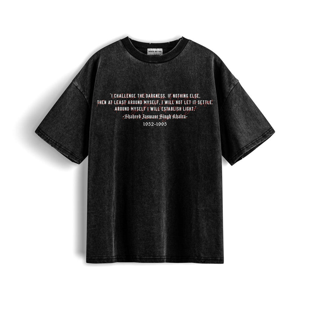 JASWANT SINGH KHALRA Washed Oversized Cotton T-Shirt