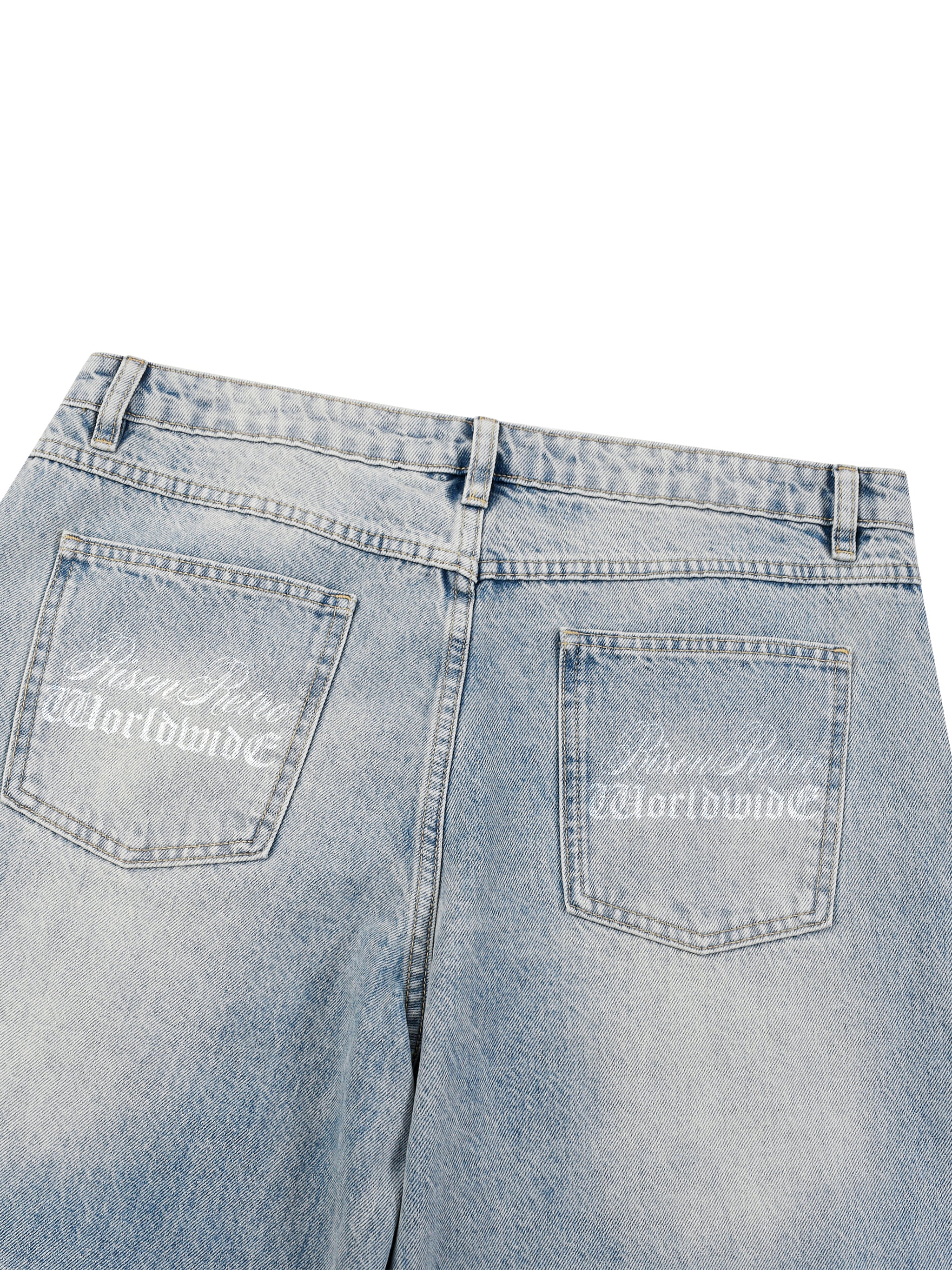 RISEN RETRO x DESIGNER Men’s Enzyme Wash Wide Leg Jeans