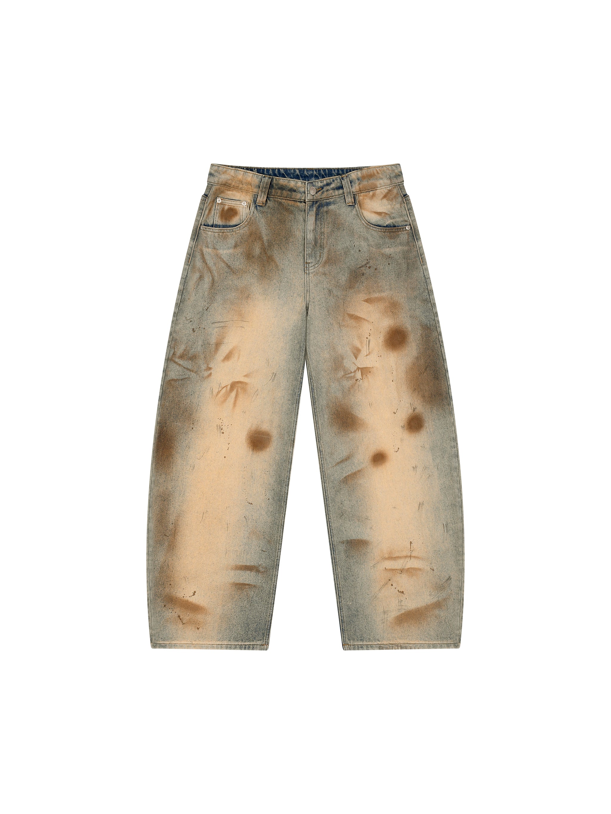 RisenRetro X Men’s Vintage Wash Barrel Leg Jeans
