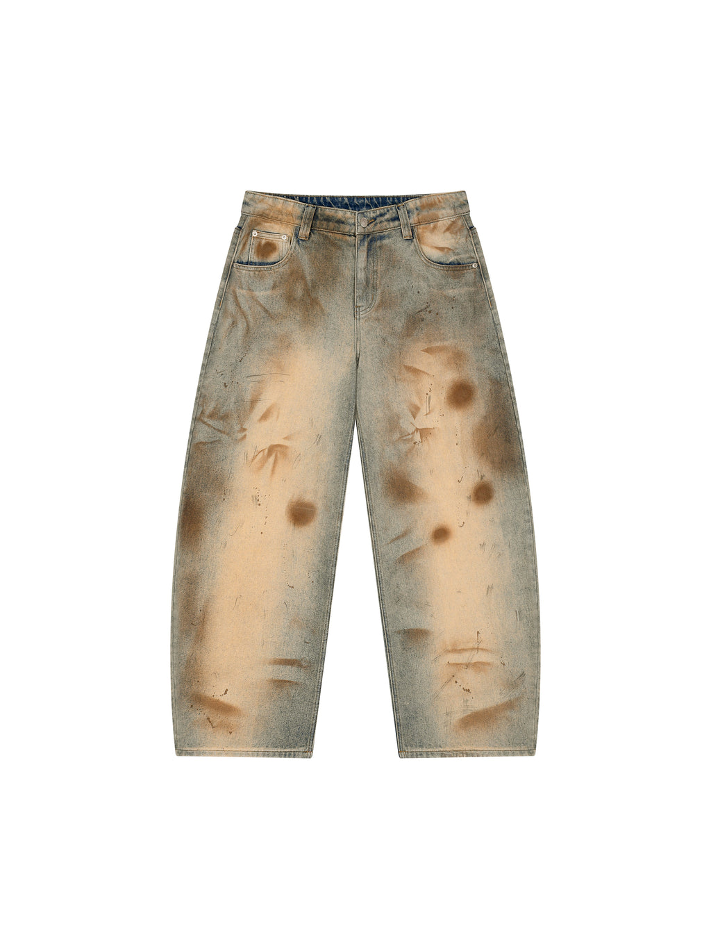 RisenRetro X Men’s Vintage Wash Barrel Leg Jeans