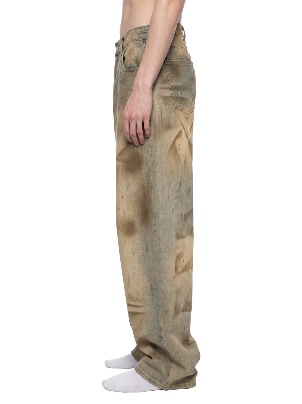 RisenRetro X Men’s Vintage Wash Barrel Leg Jeans