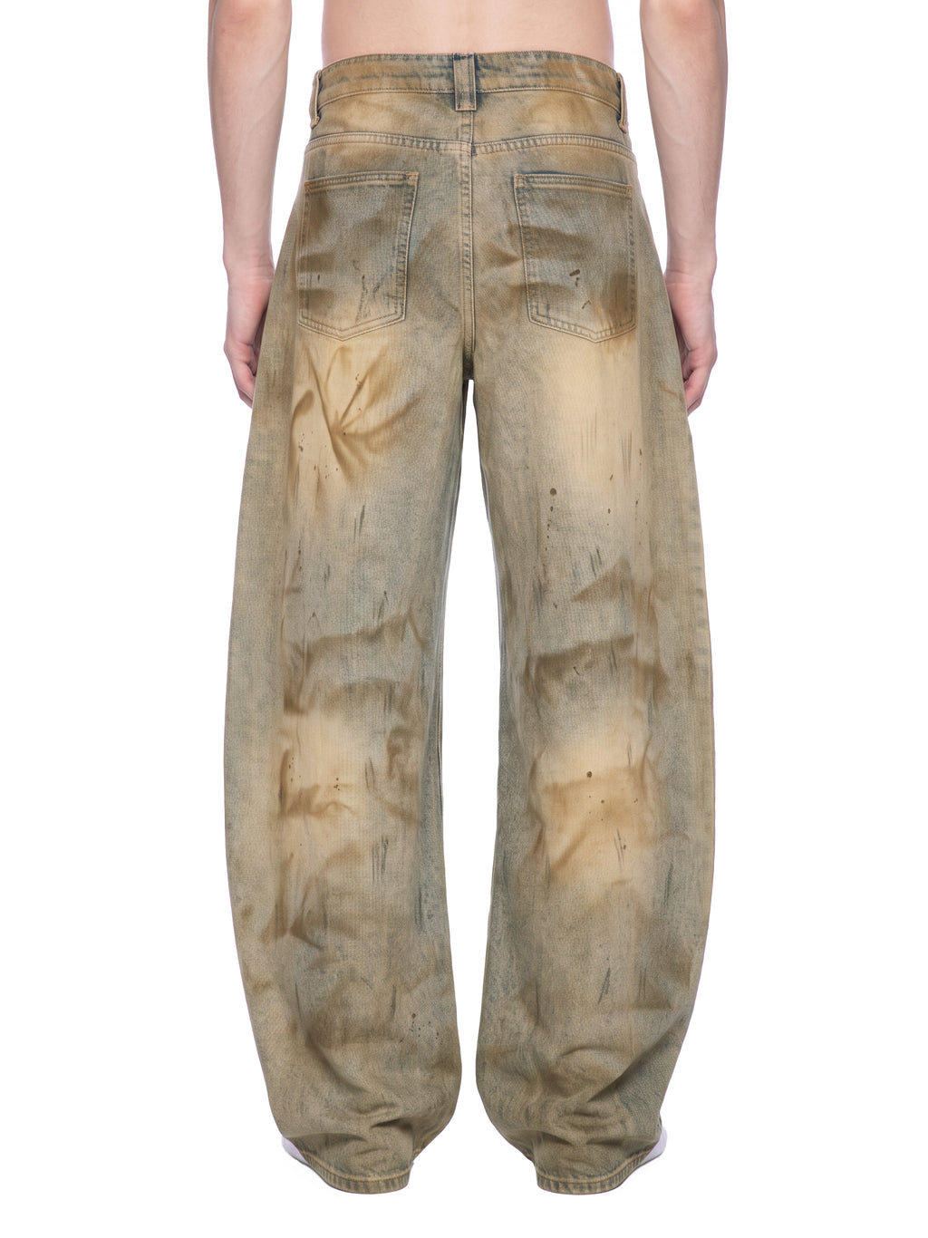 RisenRetro X Men’s Vintage Wash Barrel Leg Jeans