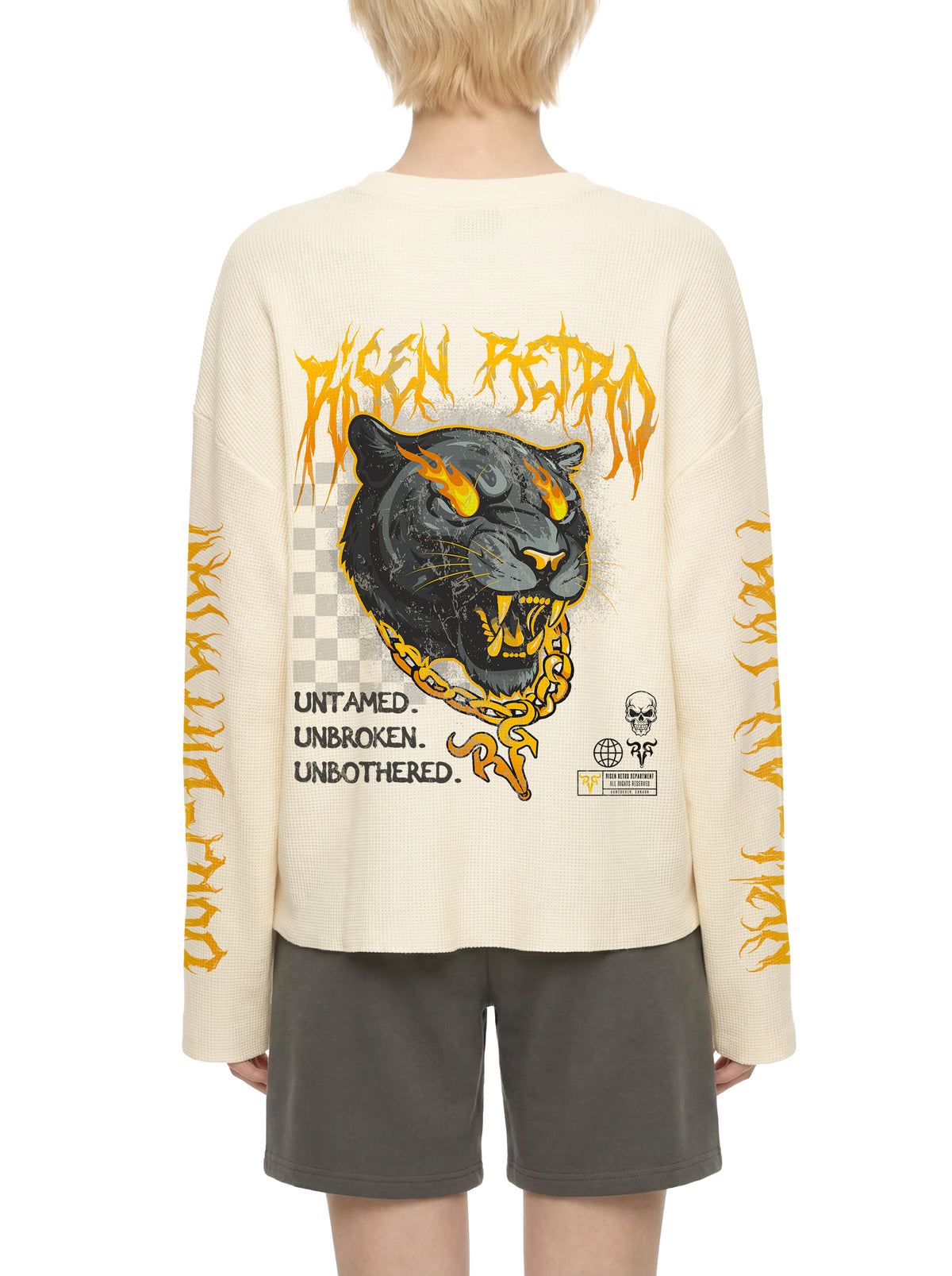 RAGE | RISEN RETRO | Unisex Waffle Raw Edge T-Shirt