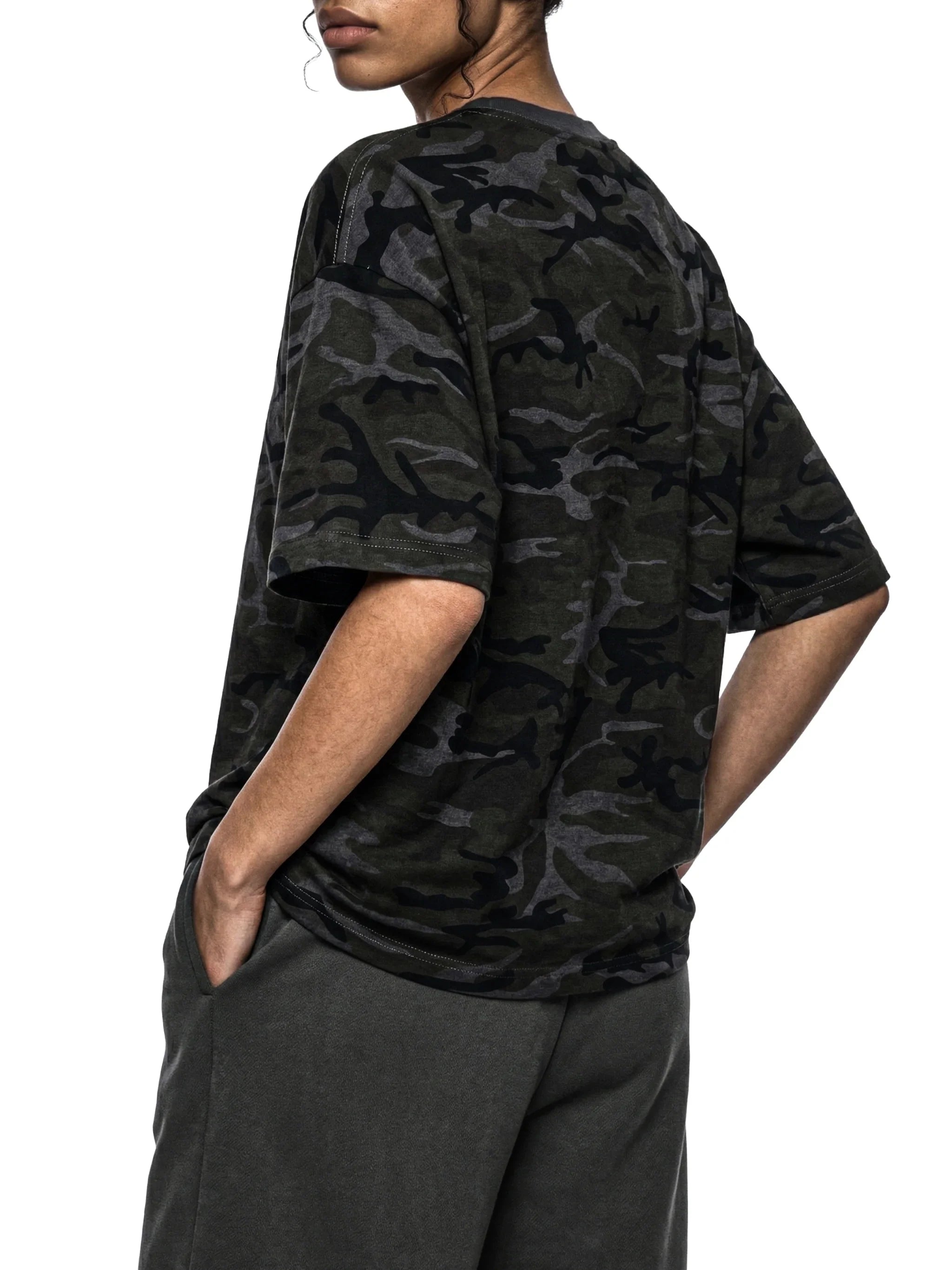 Make Moves Camo X Risen Retro Unisex Camo Boxy T-Shirt