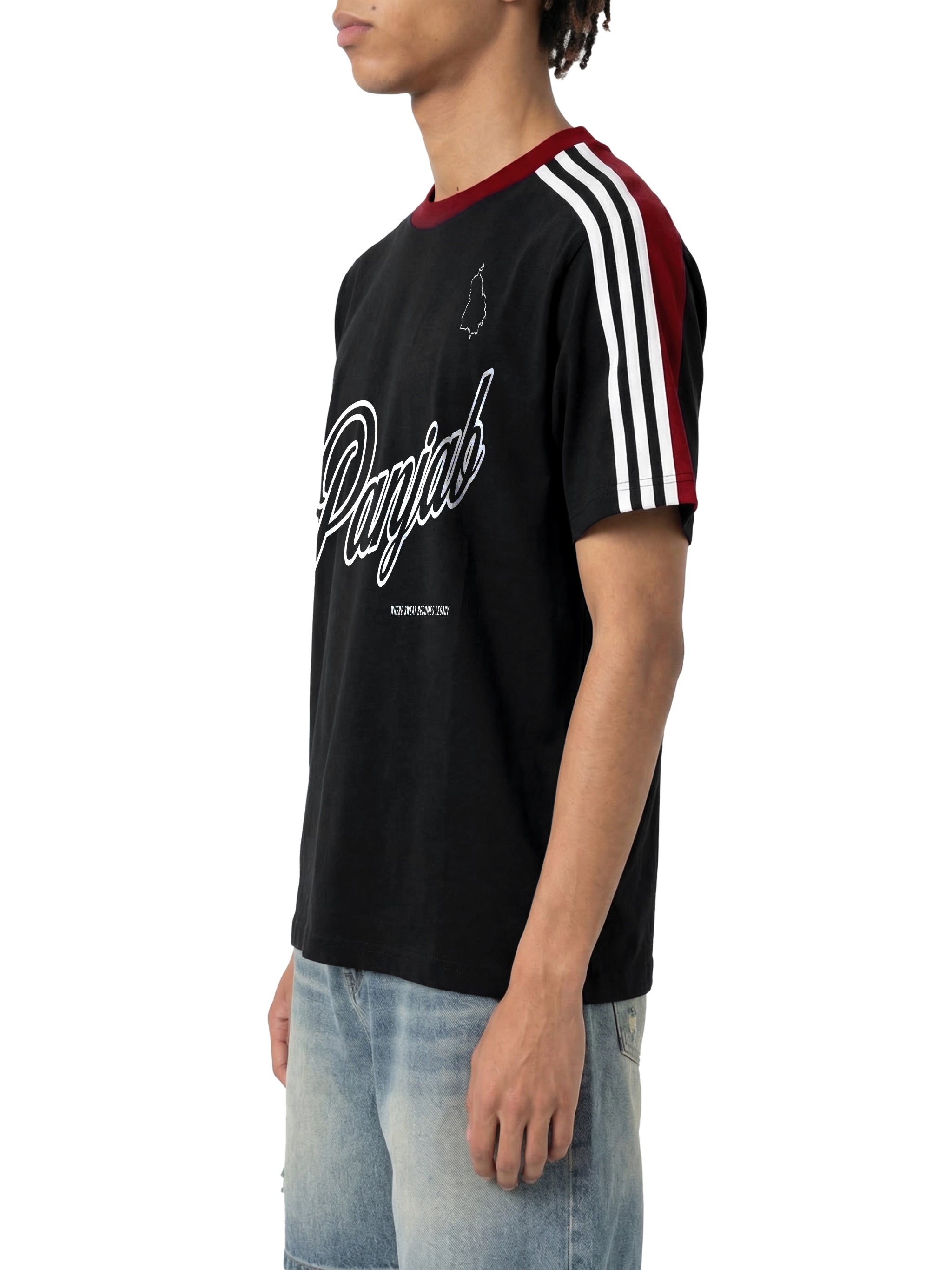 Panjab Legacy  X Risen Retro Unisex Colorblock Striped T-Shirt