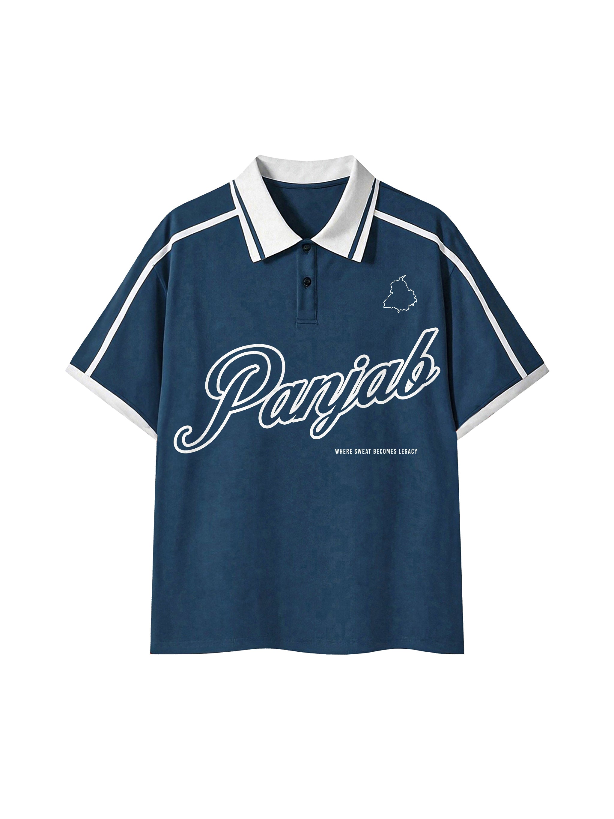 PANJAB LEGACY X RisenRetro Unisex Contrast Piping Polo Shirt