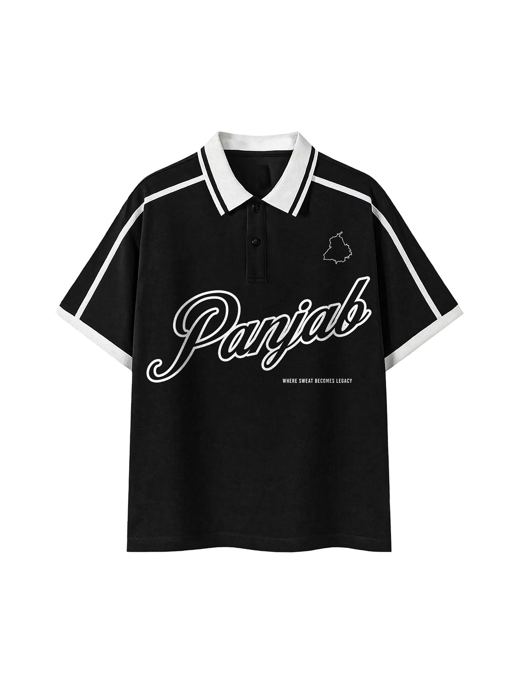 PANJAB LEGACY X RisenRetro Unisex Contrast Piping Polo Shirt