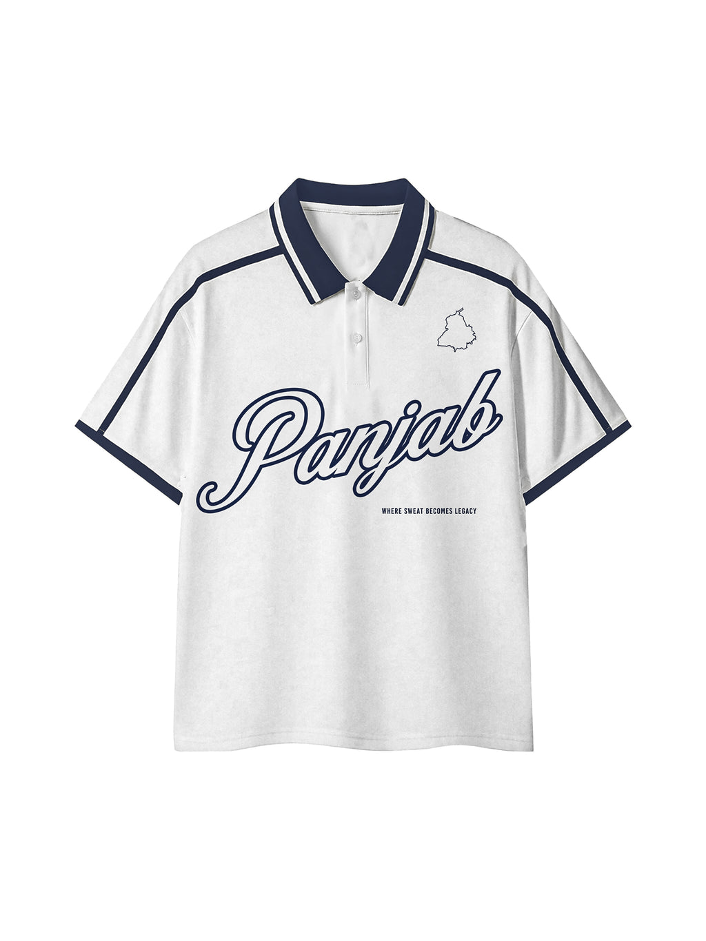 PANJAB LEGACY x RisenRetro Unisex Contrast Piping Polo Shirt