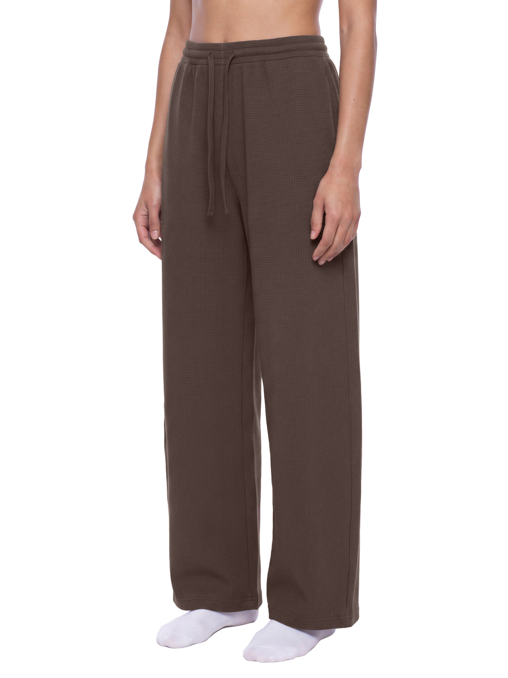 RISENRETRO x Unisex Waffle Barrel Leg Pants