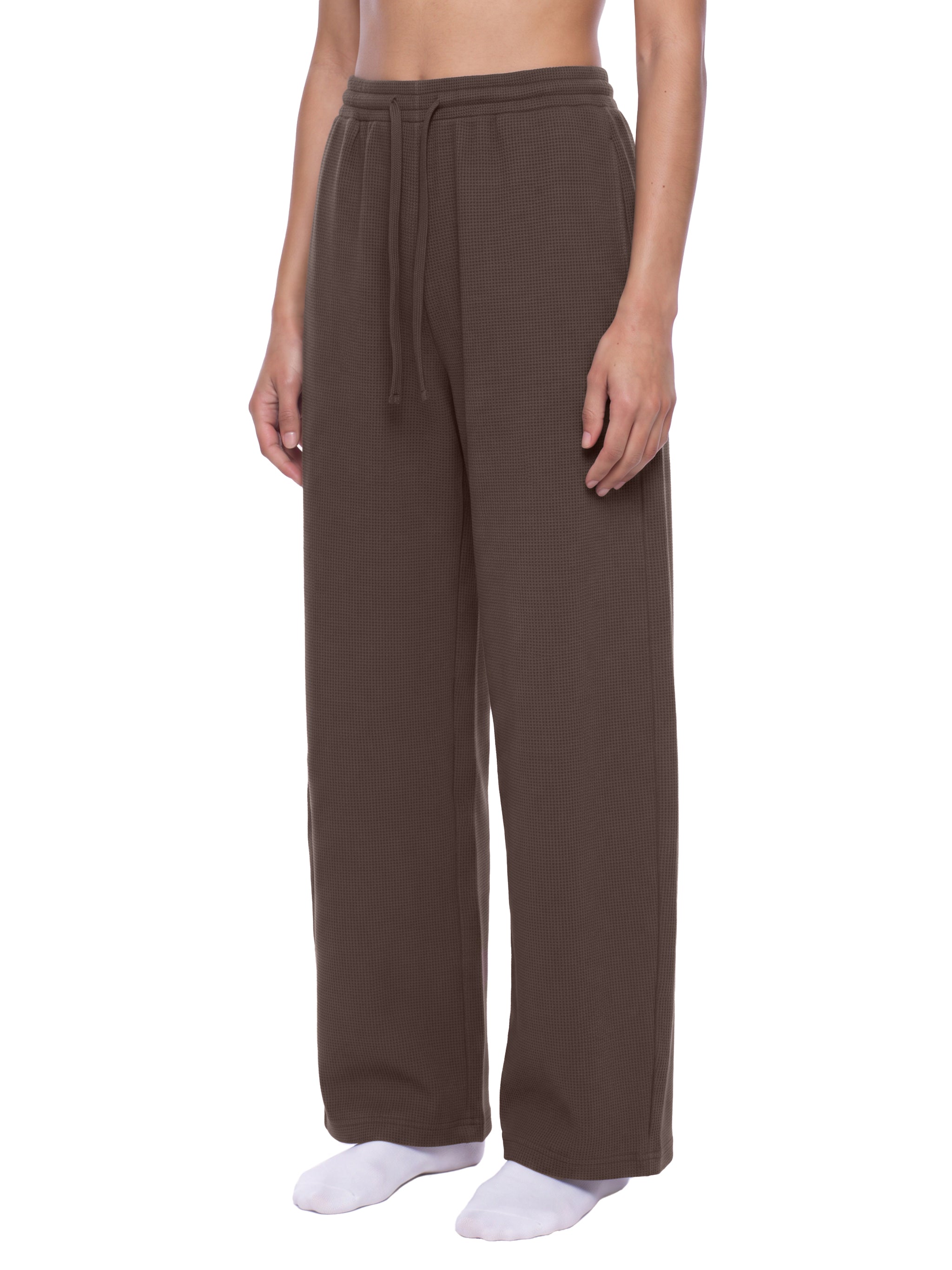 RISENRETRO x Unisex Waffle Barrel Leg Pants