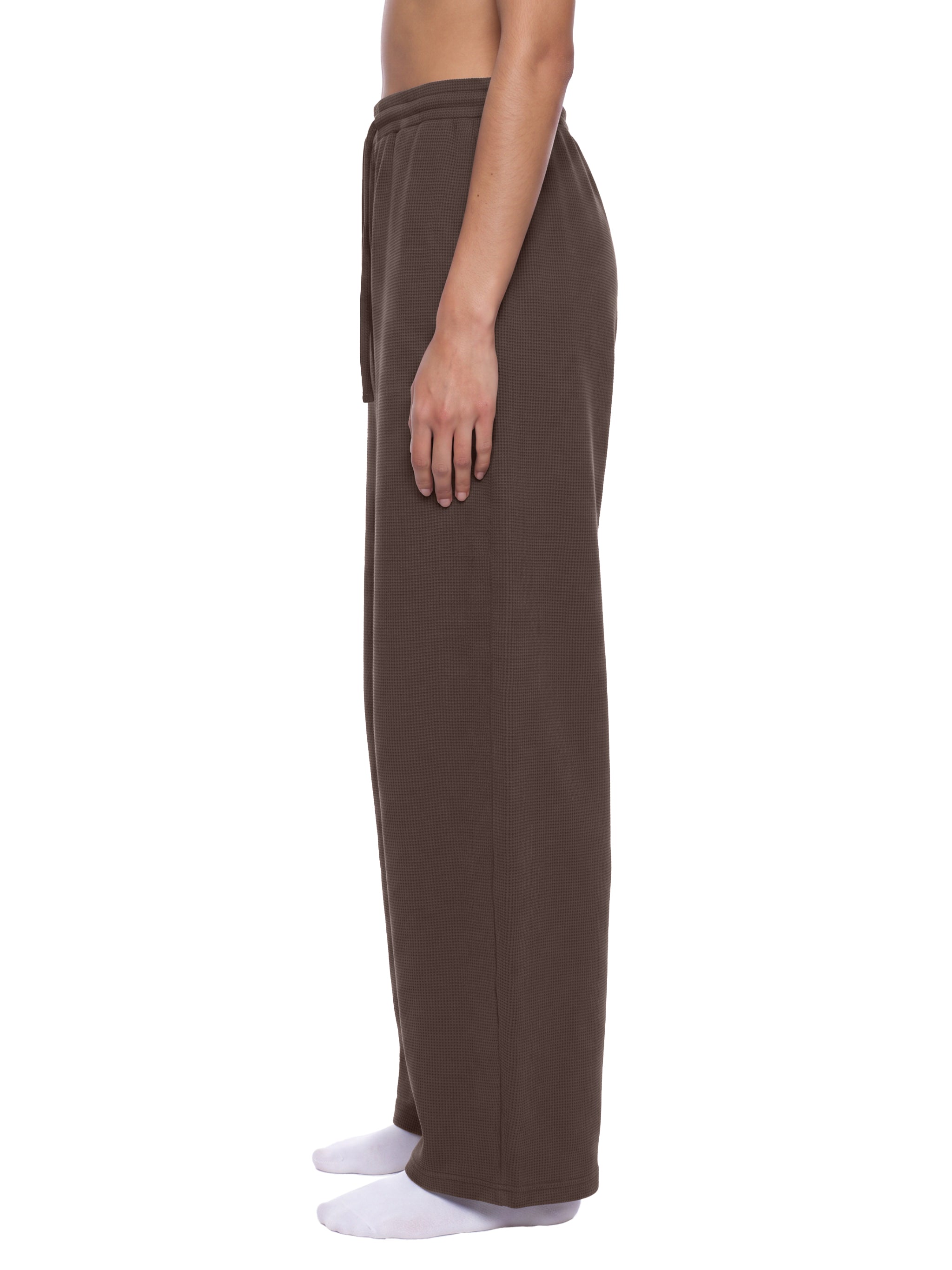 RISENRETRO x Unisex Waffle Barrel Leg Pants