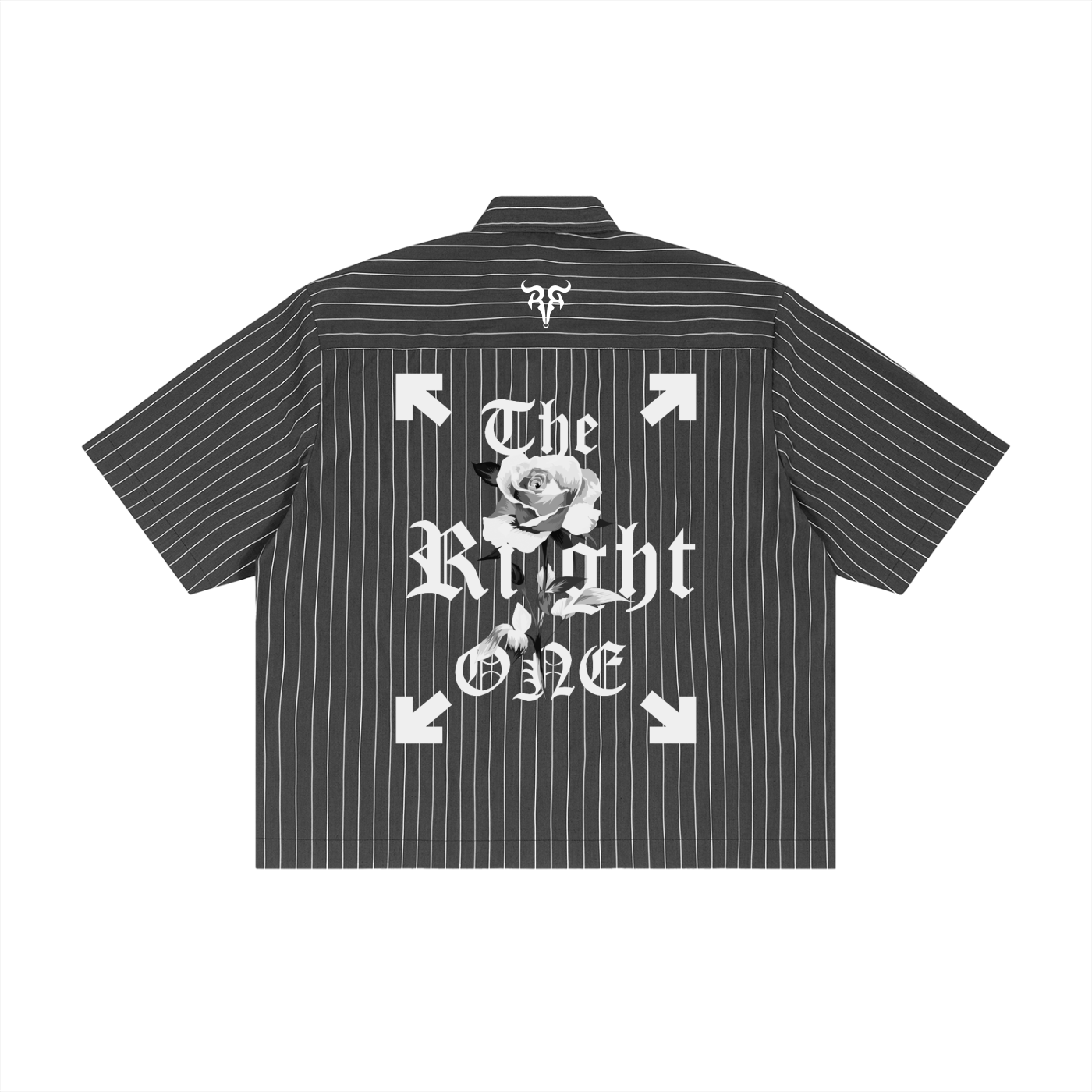 THE RIGHT ONE Unisex Striped Boxy Button-Up Shirt | RISENRETRO