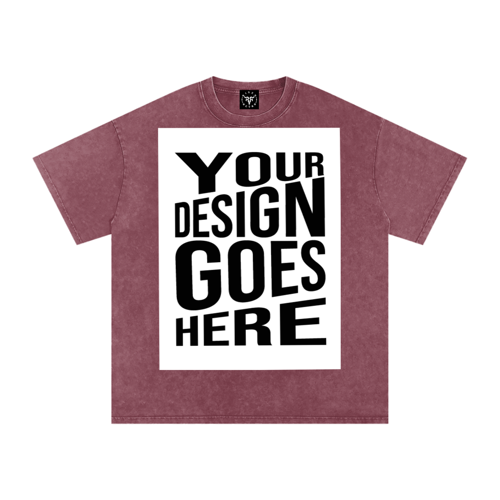 CUSTOM ORDER X RisenRetro Snow Washed Oversized Cotton T-Shirt