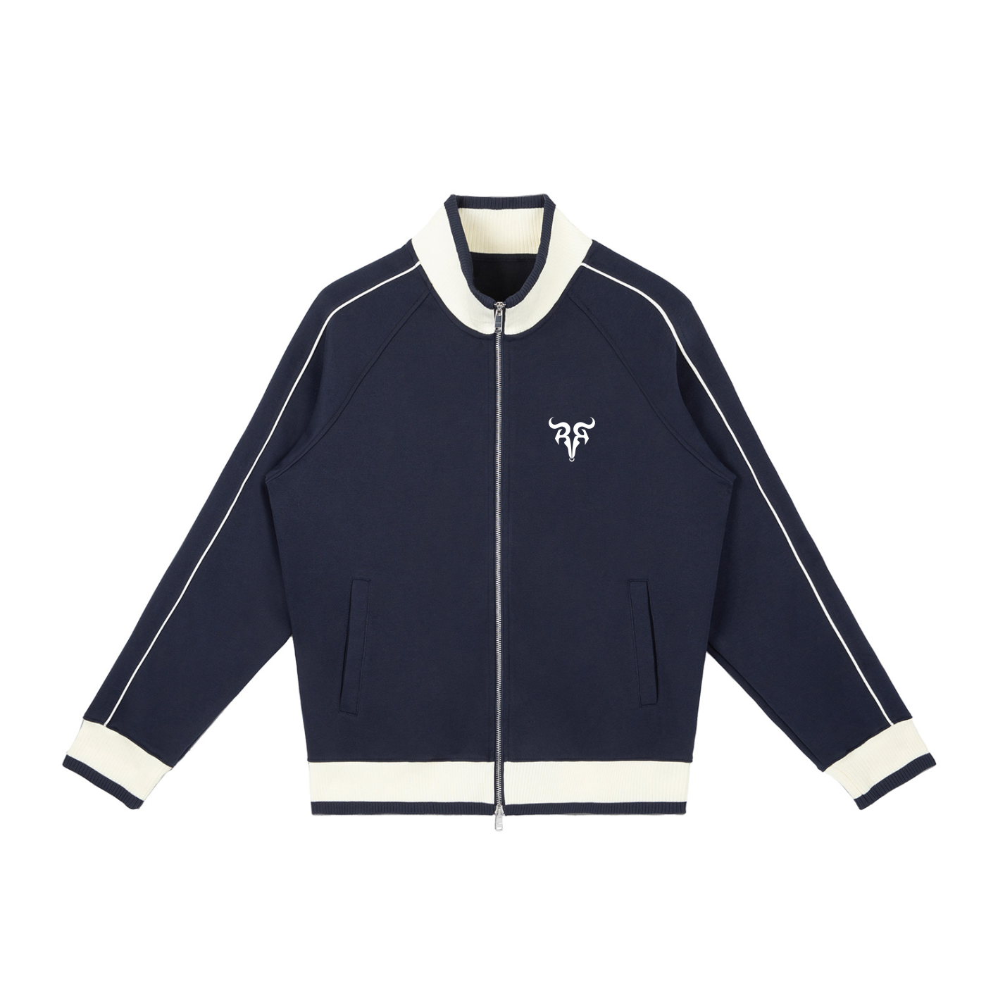Risen Retro Color Block Raglan Sleeve Zip Track Jacket