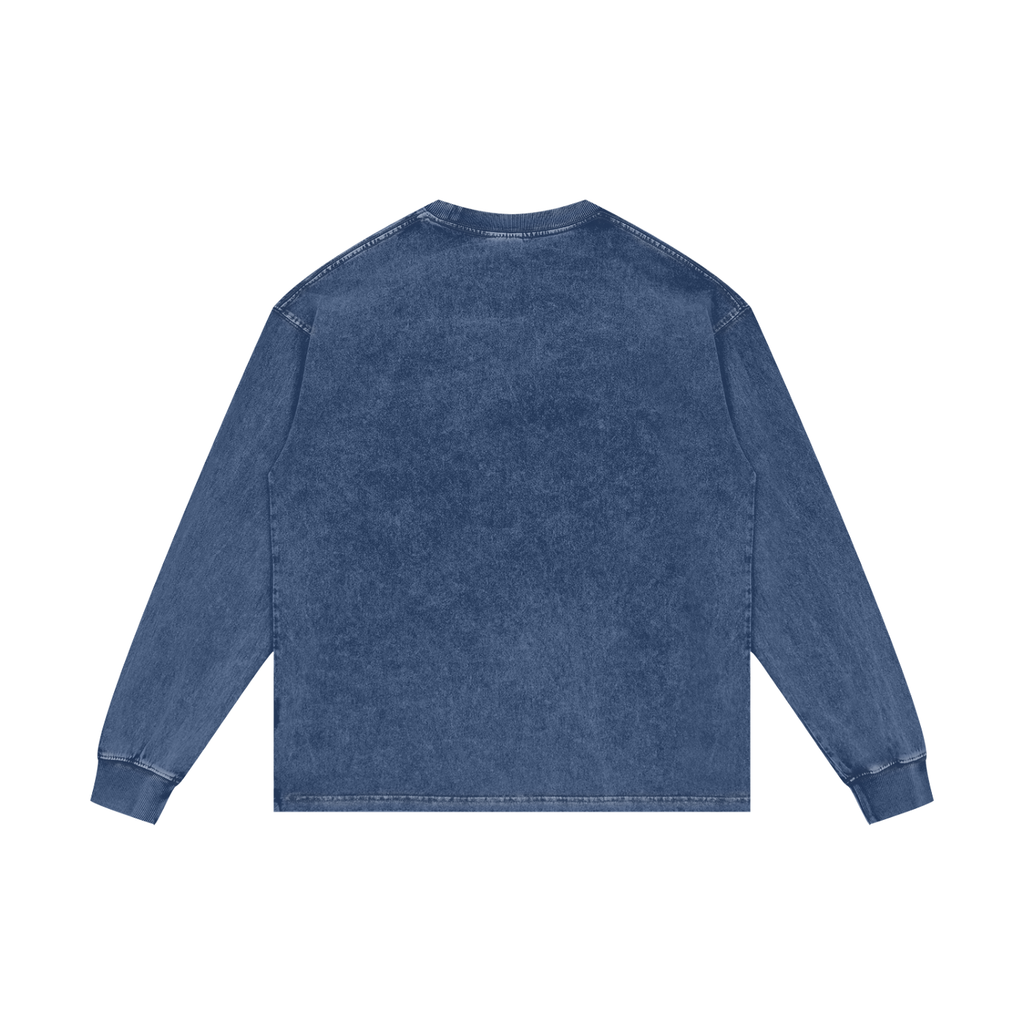 VVS Culture X RisenRetro Acid Wash Oversize Long Sleeve T-Shirt
