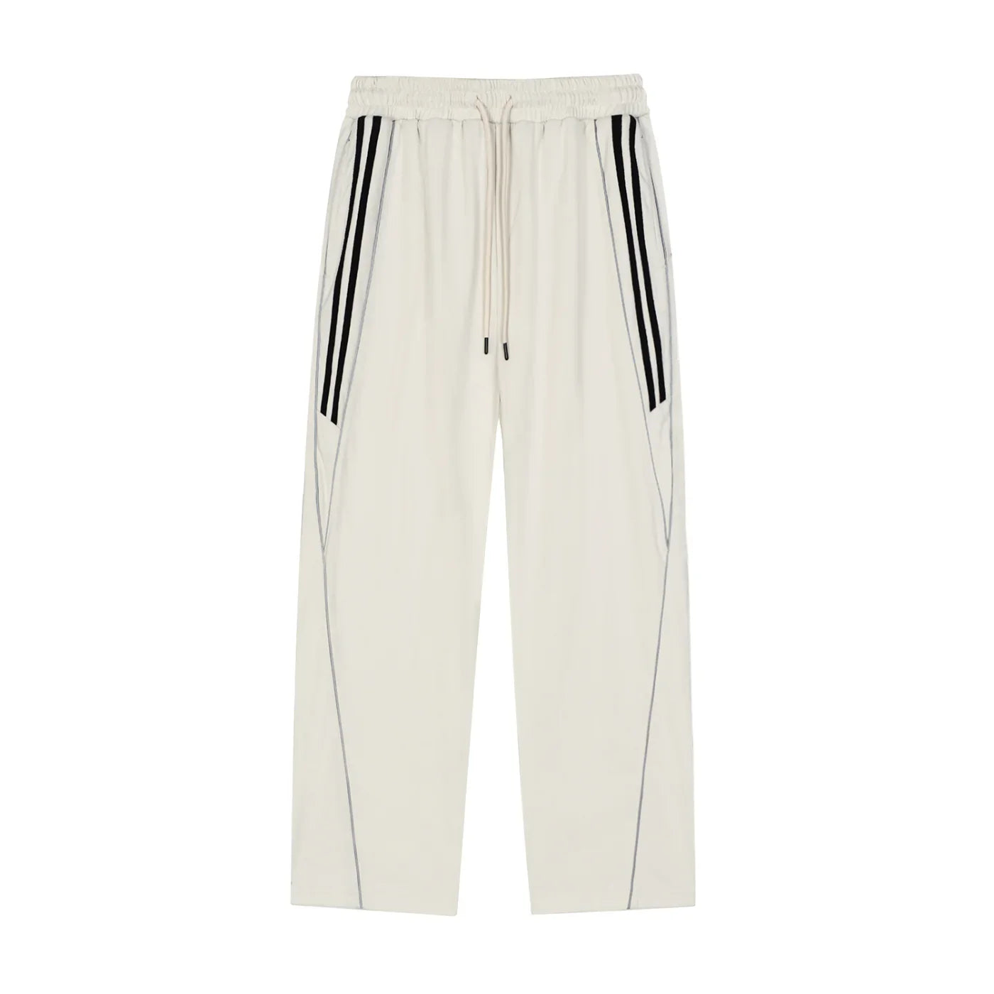 RisenRetro Reflection Striped Straight-Leg Sweatpants