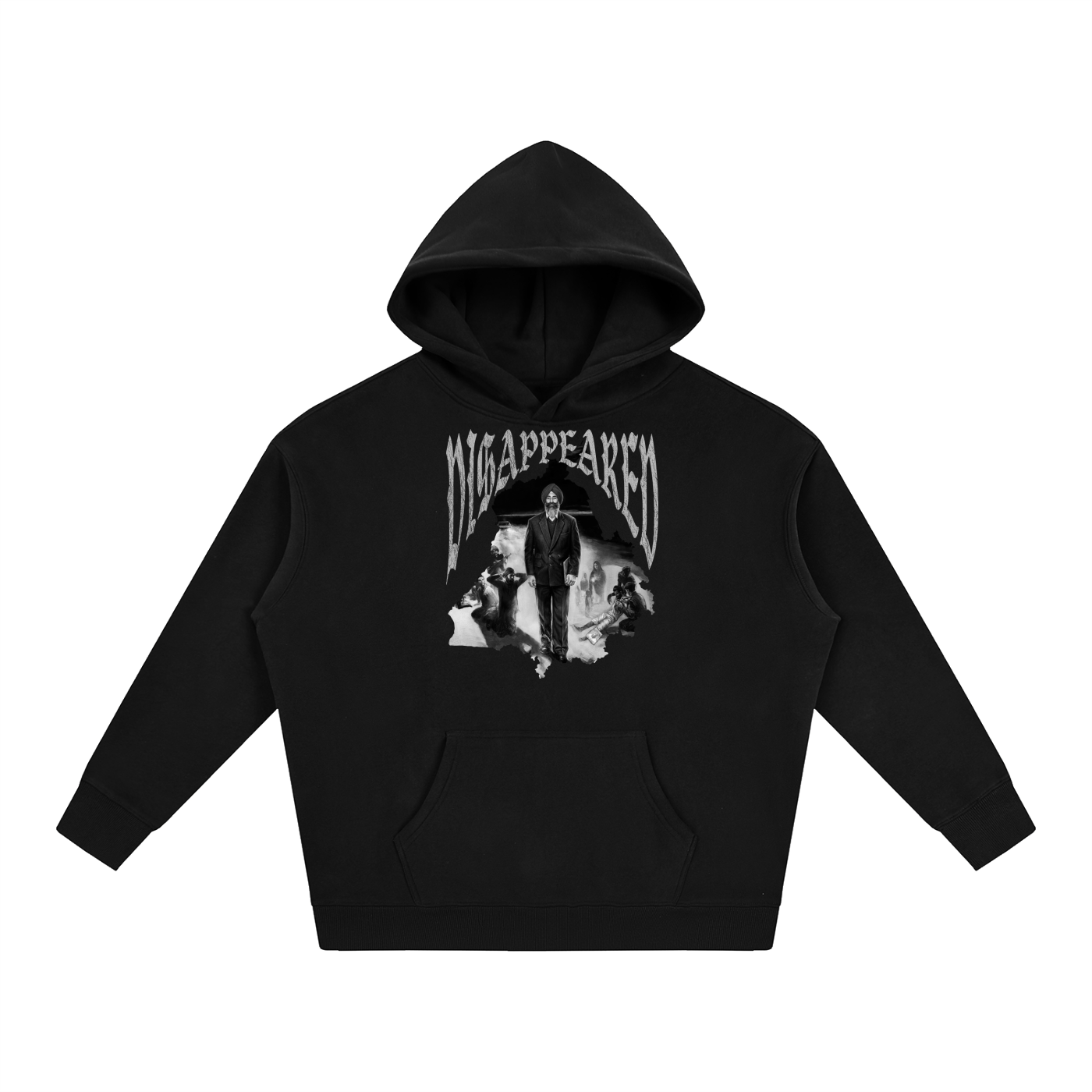JASWANT SINGH KHALRA DISAPPEARED X RISEN RETRO Oversize Fleeced Hoodie