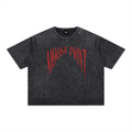 Moose Print S.M.W X RISEN RETRO Wash Boxy Cotton T-Shirt