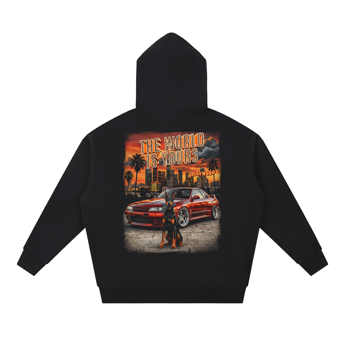 THE WORLD IS YOURS X RISENRETRO Essential Heavyweight Hoodie