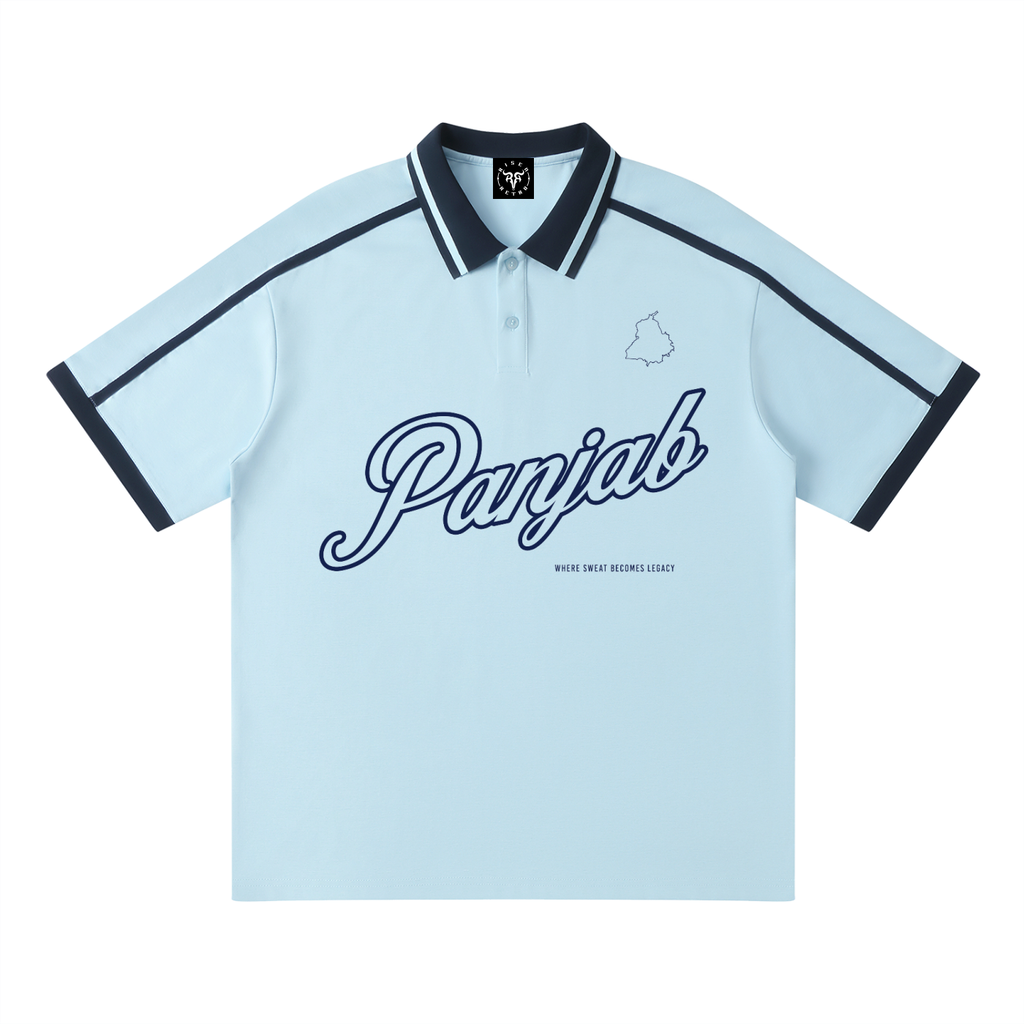 PANJAB LEGACY x RisenRetro Unisex Contrast Piping Polo Shirt