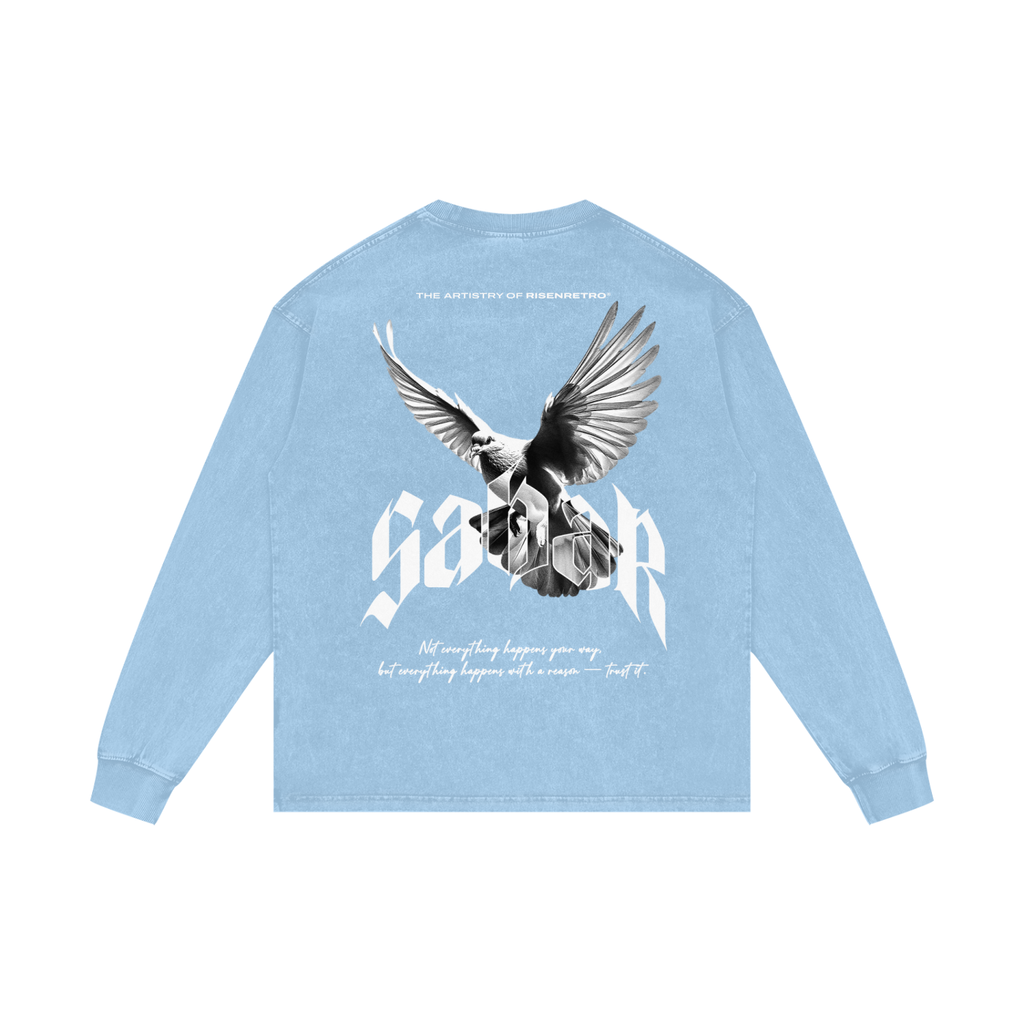 SABAR V2 | RISENRETRO | Acid Wash Oversize Long Sleeve T-Shirt