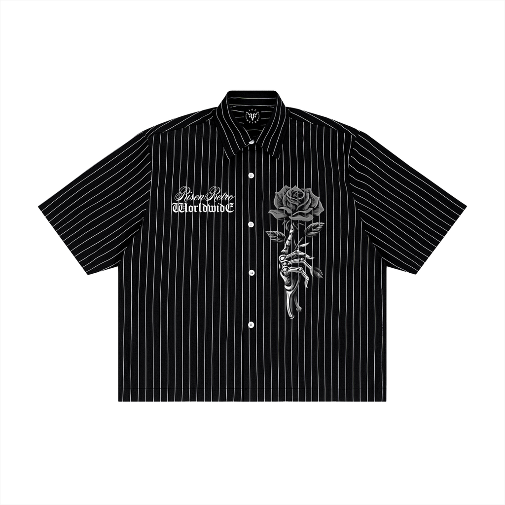 THE RIGHT ONE Unisex Striped Boxy Button-Up Shirt | RISENRETRO
