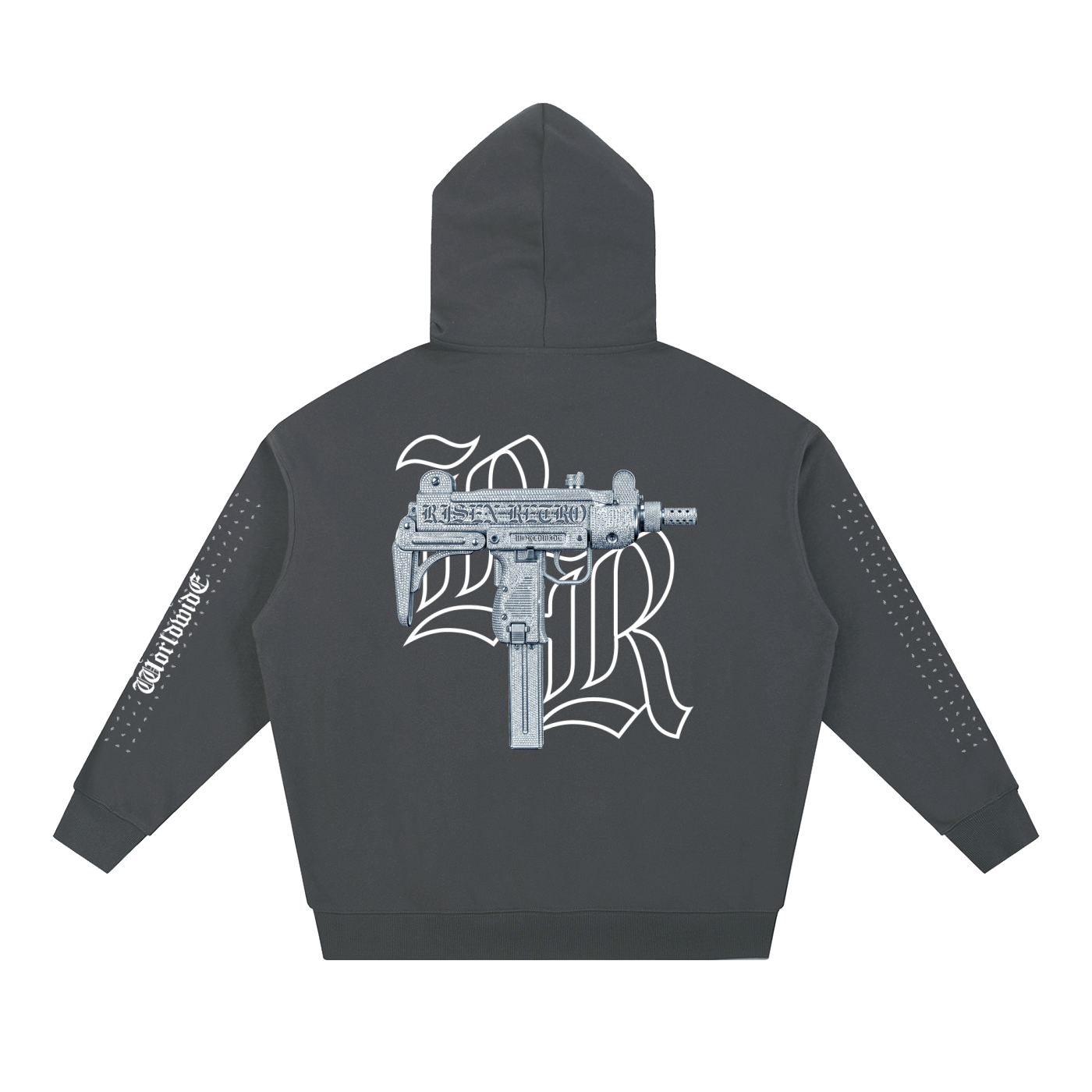 UZI ICEDOUT X DESIGNER X RisenRetro Essential Heavyweight Hoodie