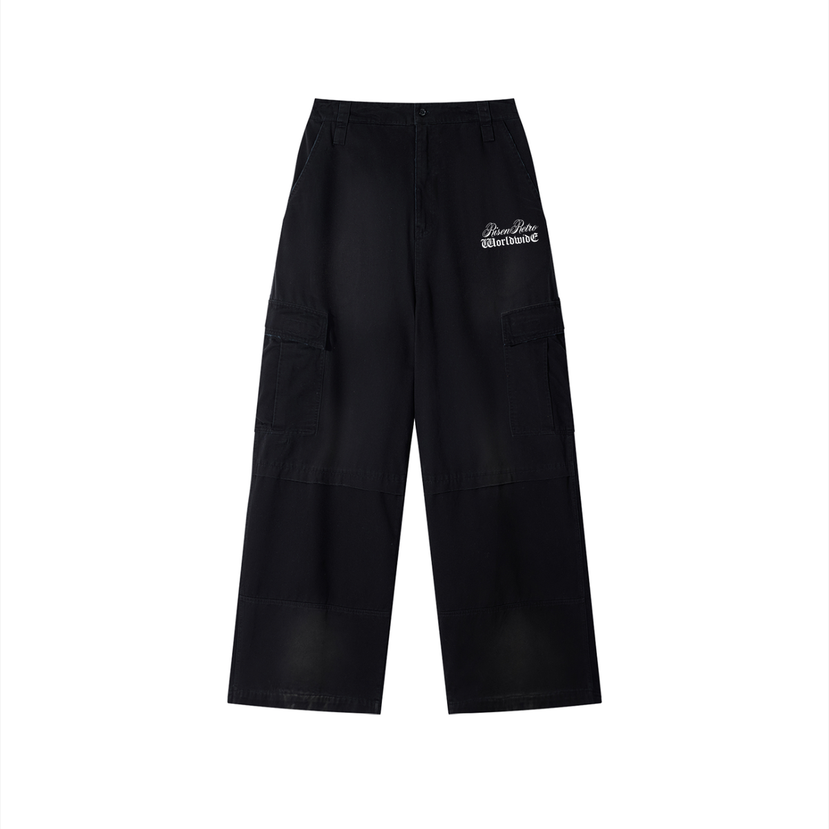 RISENRETRO | Unisex Sunfade Washed Fleece Cargo Pants