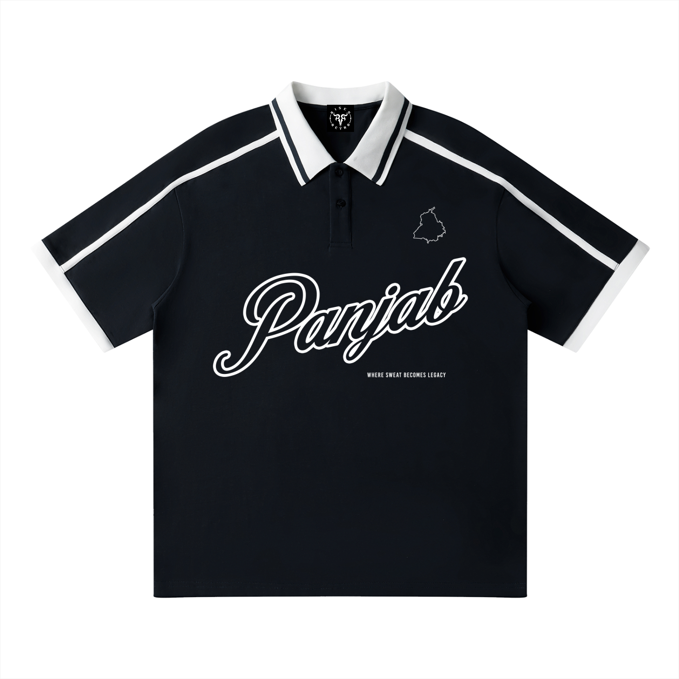 PANJAB LEGACY X RisenRetro Unisex Contrast Piping Polo Shirt