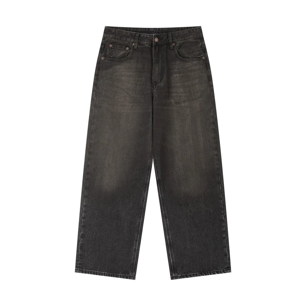 RisenRetro Vintage Wash Heavyweight Denim Jeans