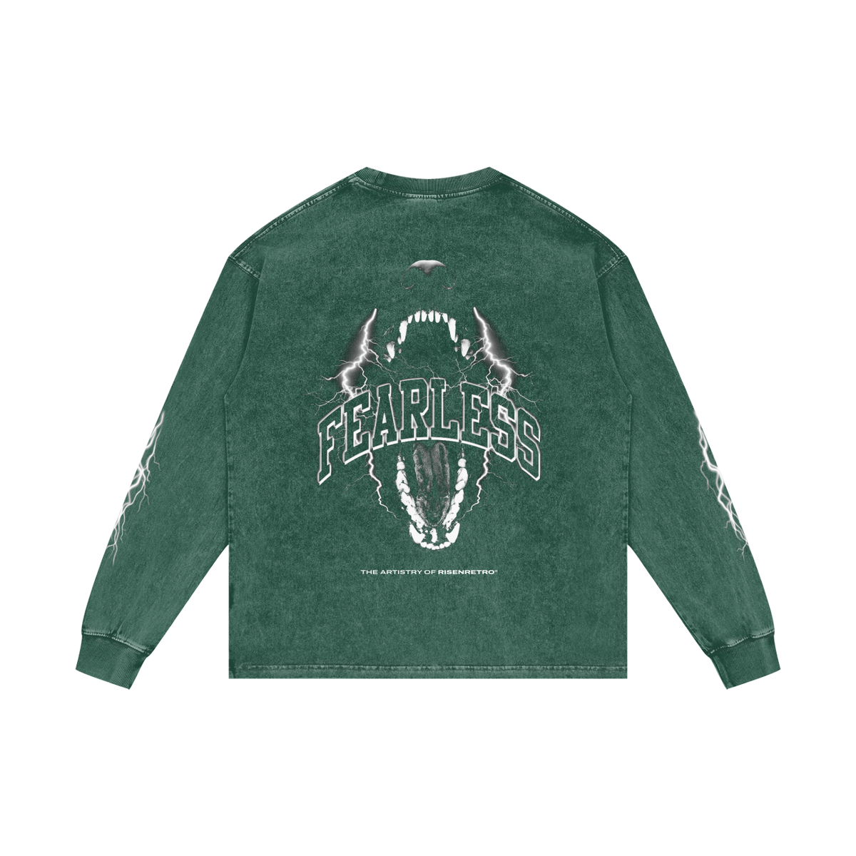 FEARLESS | RISENRETRO | Acid Wash Oversize Long Sleeve T-Shirt