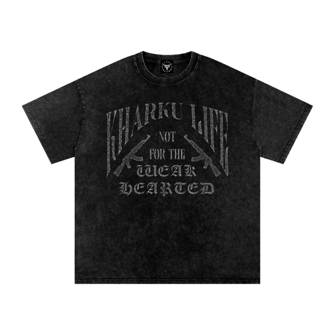 KHARKU LIFE x RISEN RETRO Snow Washed Oversized Cotton T-Shirt